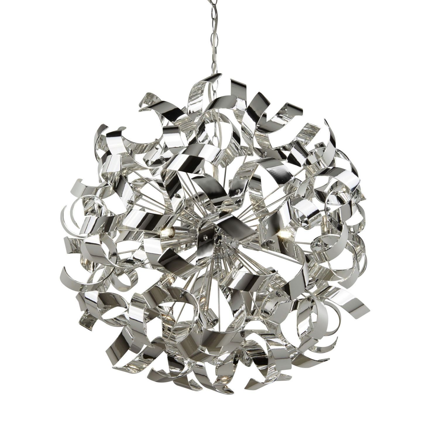 Suspension chrome D : 60 cm Métal 6x G9 décoratif