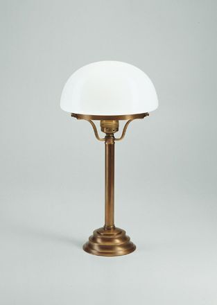 Lampe champignon Premium verre laiton E27 38 cm faible éblouissement