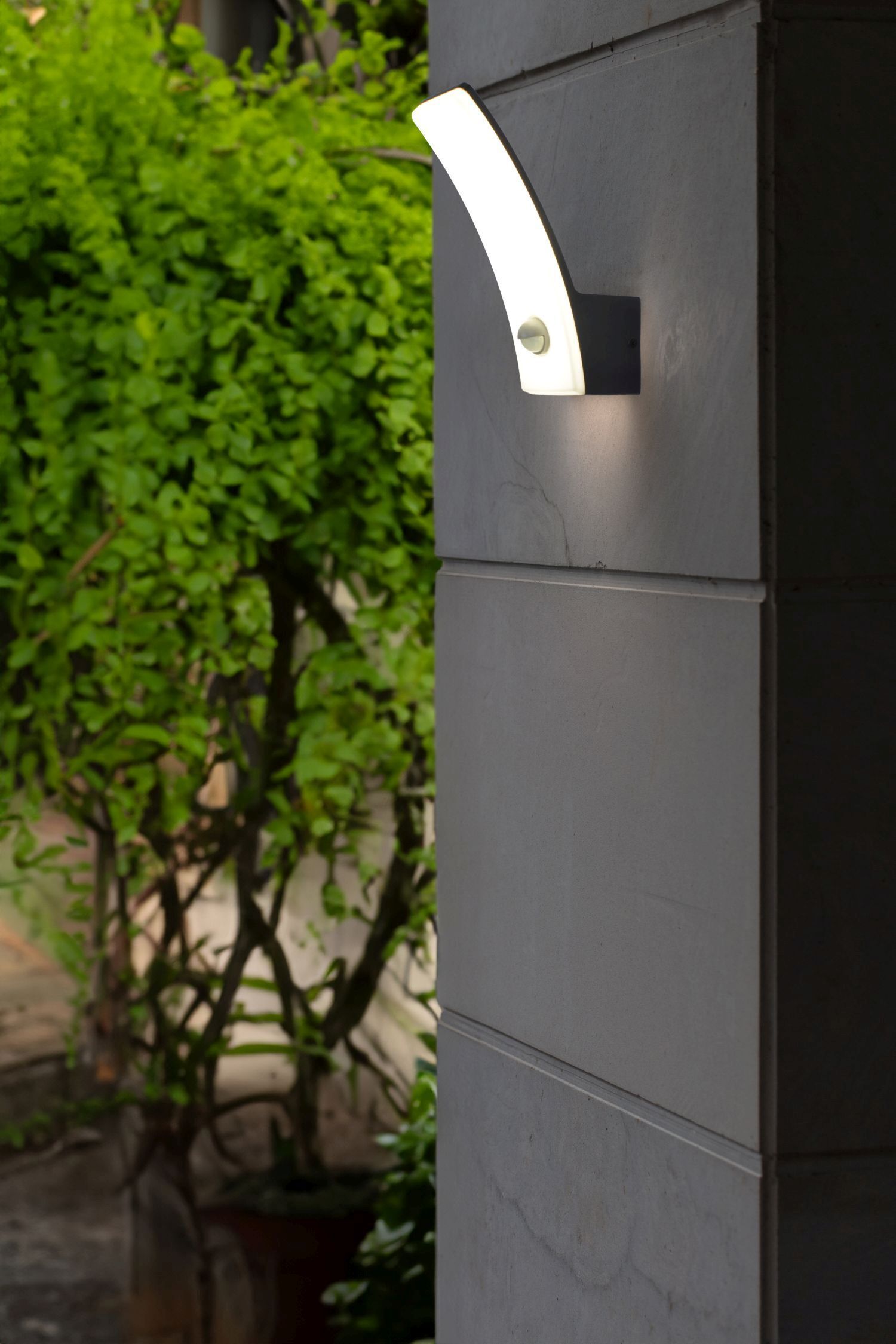 Applique LED Détecteur de mouvement H:20,4 cm IP44 Anthracite