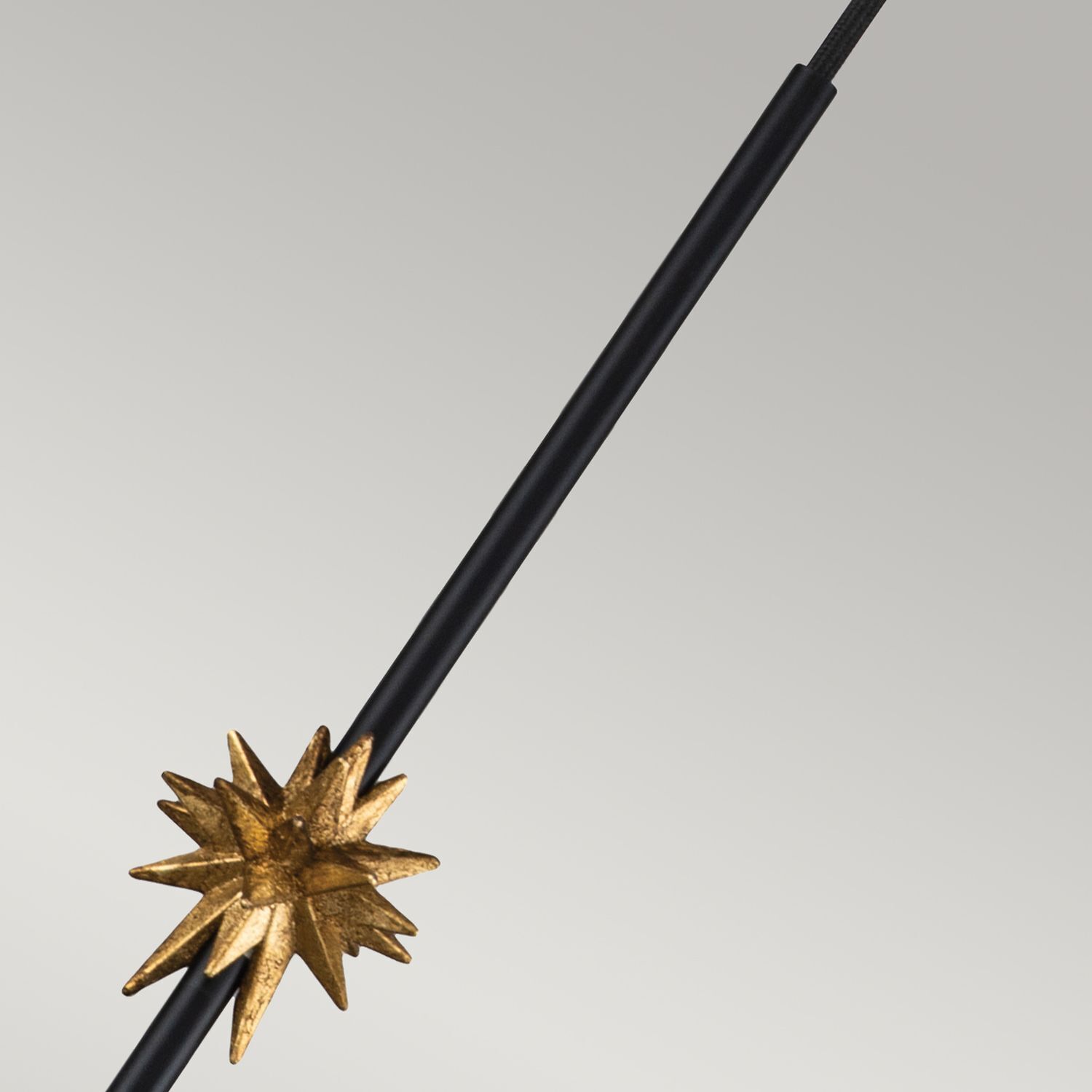 Sternstern?, goldener Stern, spitzer Stern, schwarzer Stab, Dekostern
