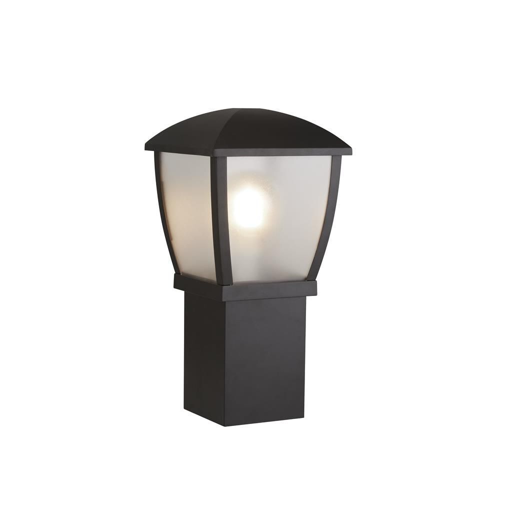 Luminaire de socle noir IP44 E27 45 cm de haut extérieur jardin