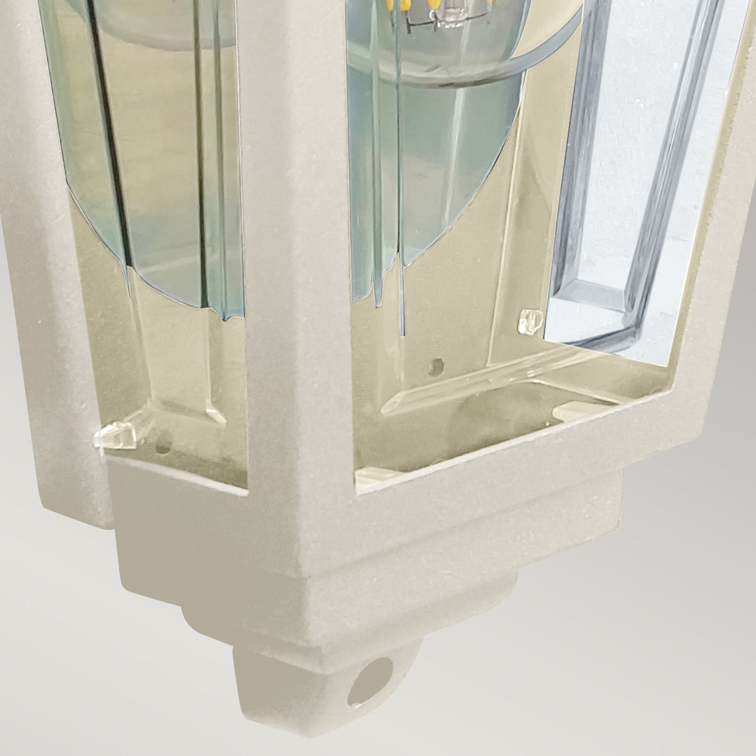 Außenleuchte Wand IP44 in Creme Rustikal E27 H: 32,5 cm Lampe