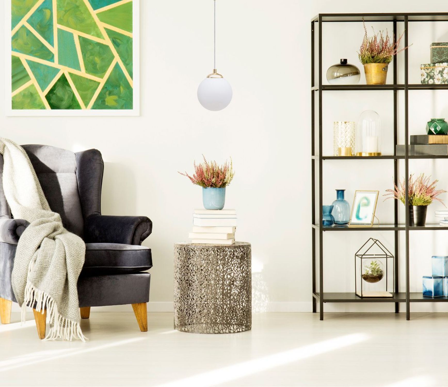 Plafonnier doré verre anti-éblouissement Ø12 cm E27 métal Moebel, Inneneinrichtung