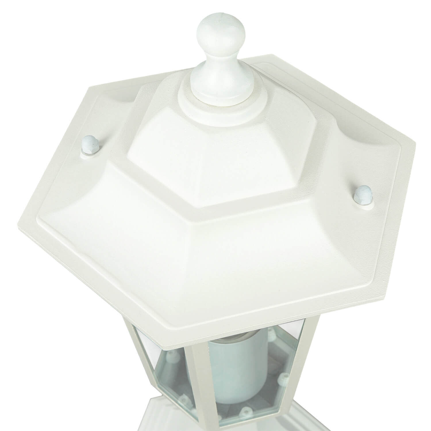 Socle Lampe d'allée Jardin PARIS Blanc IP44 rustique Lampe