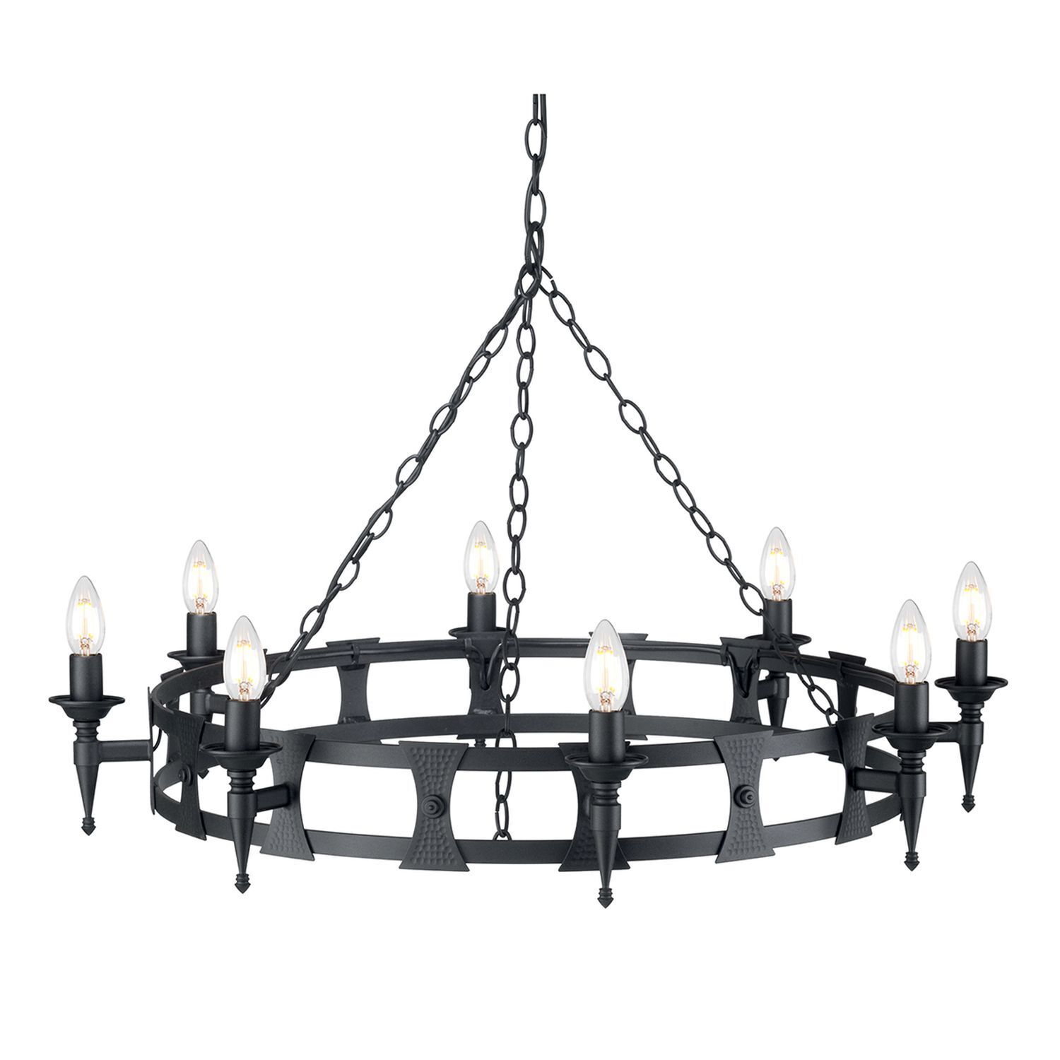 Lustre CAMELOT 7 Noir Ø90cm Lampe design