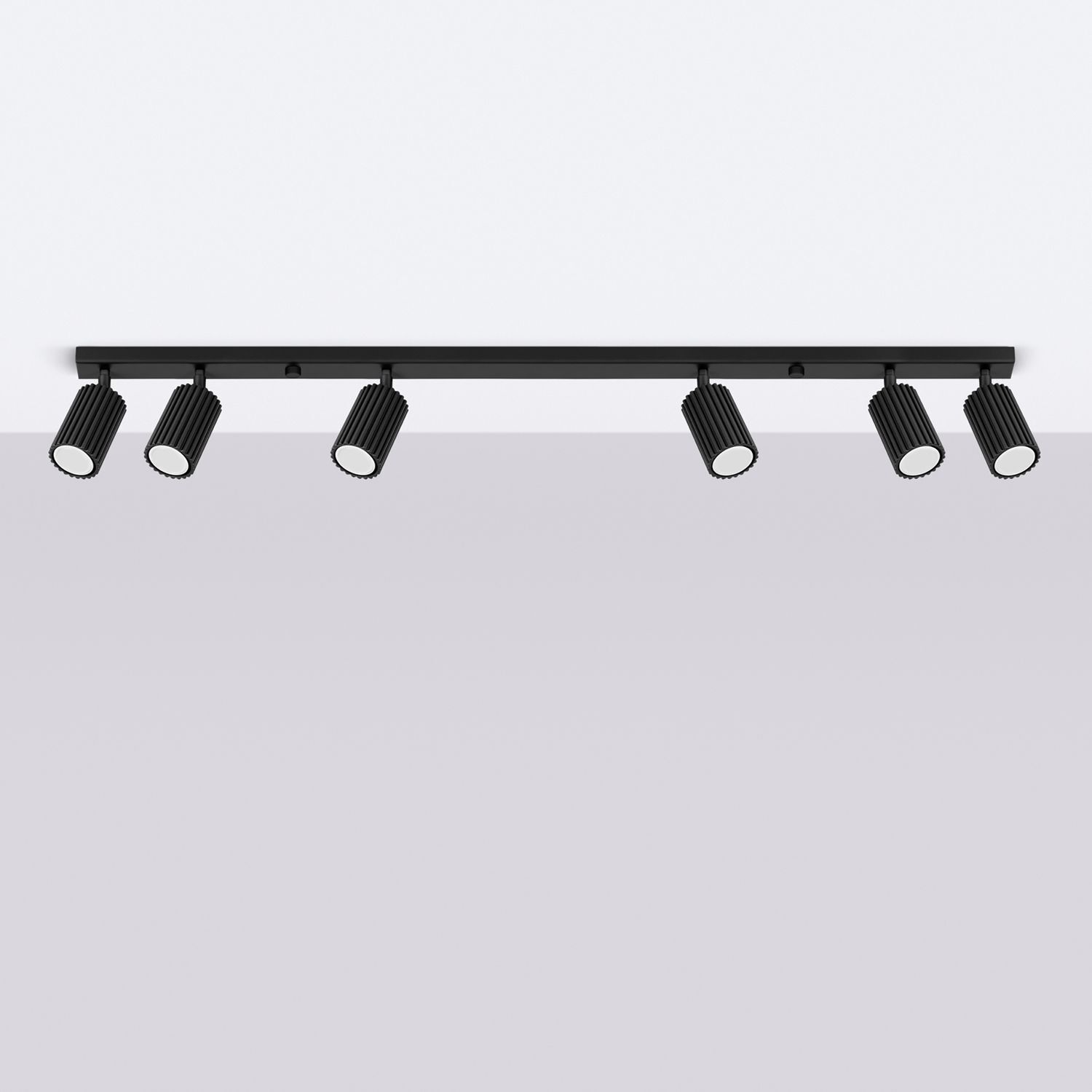 Deckenstrahler Schwarz 117 cm lang flammig GU10 schwenkbar Deckenstrahler Schwarz 117 cm lang flammig GU10 schwenkbar