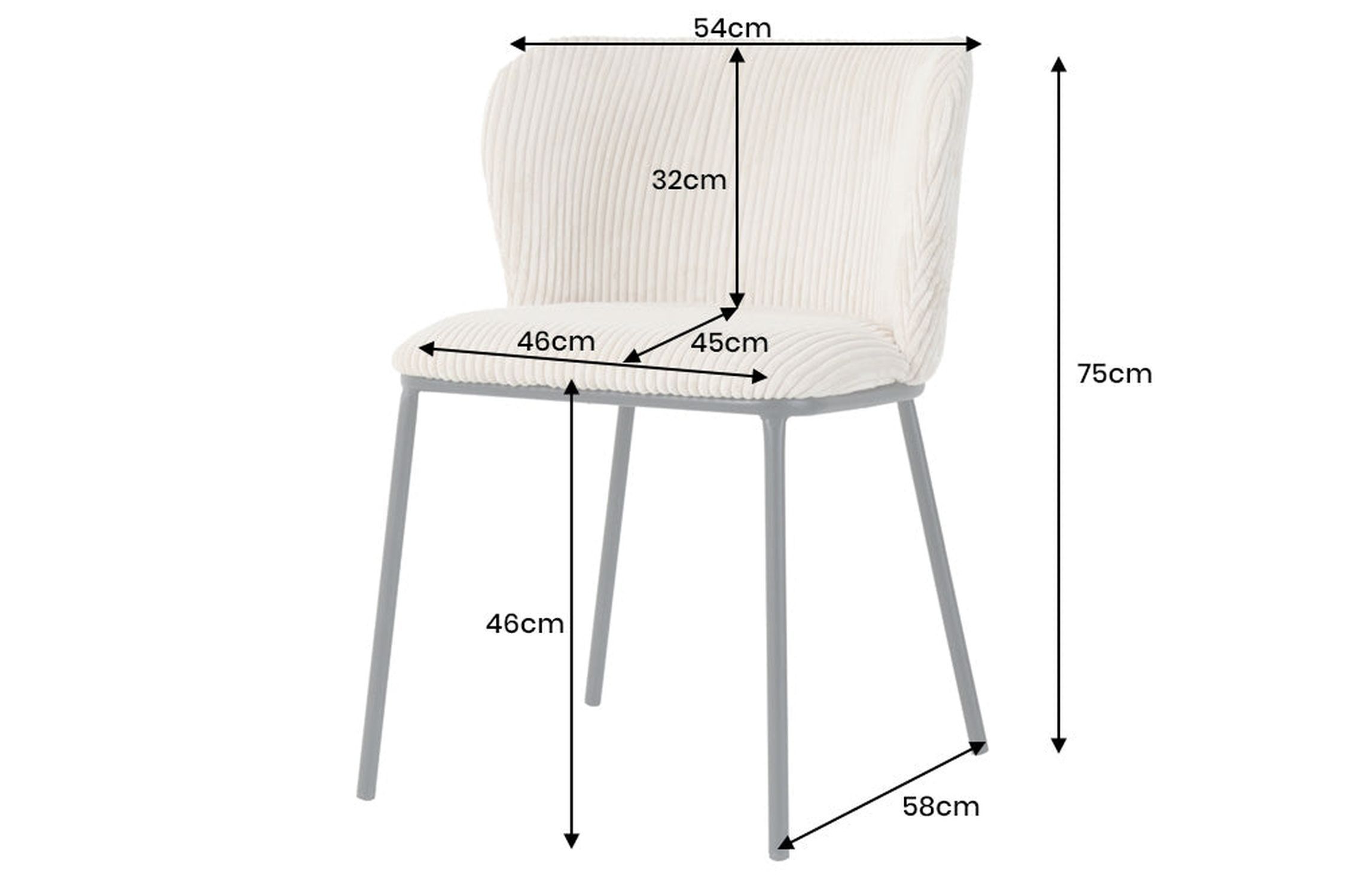 Chaise de salle à manger Cordon Métal Rose Noir sans accoudoirs Moebel, Stuhl