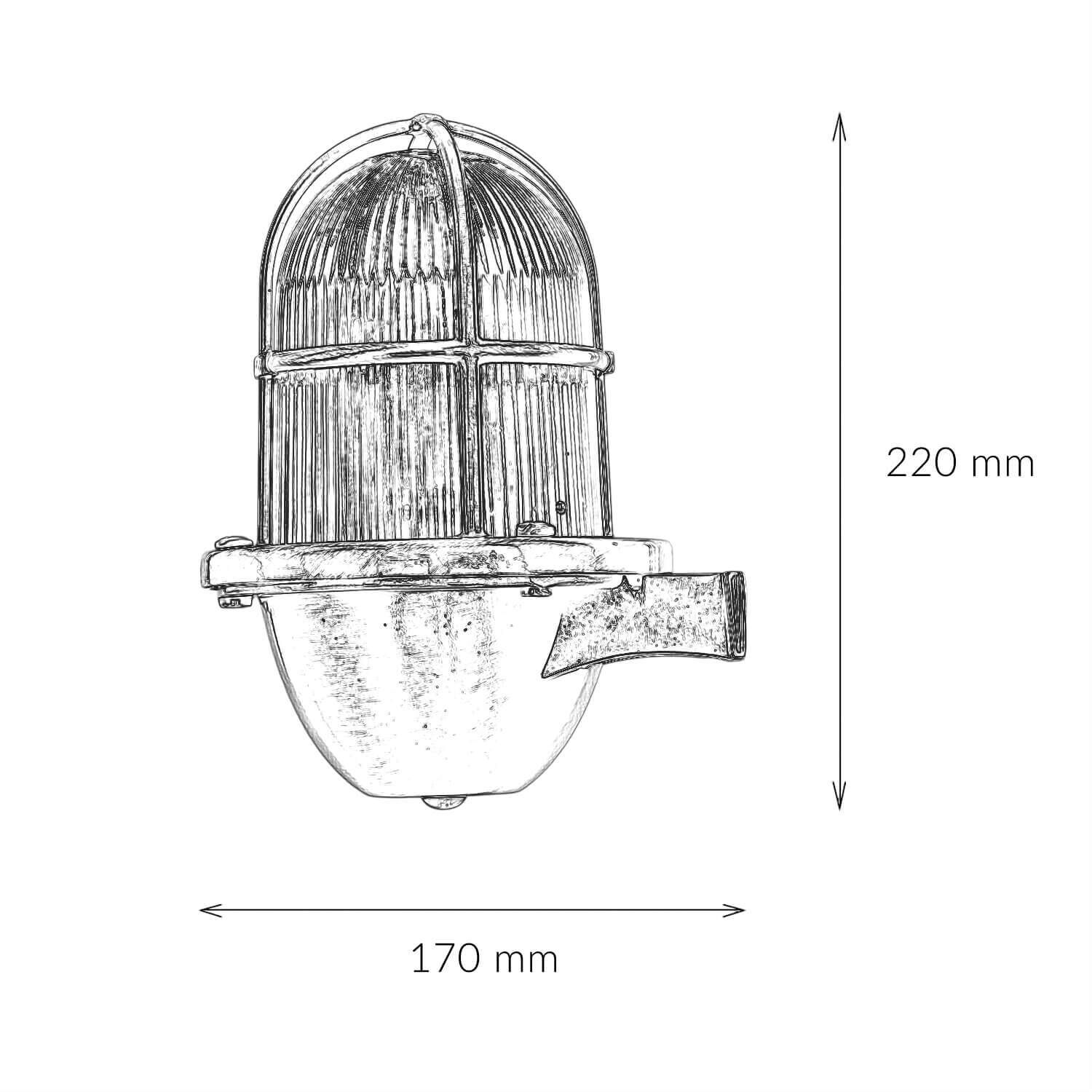 Lampe d'extérieur en laiton Antique Grille Abat-jour SANTORIN