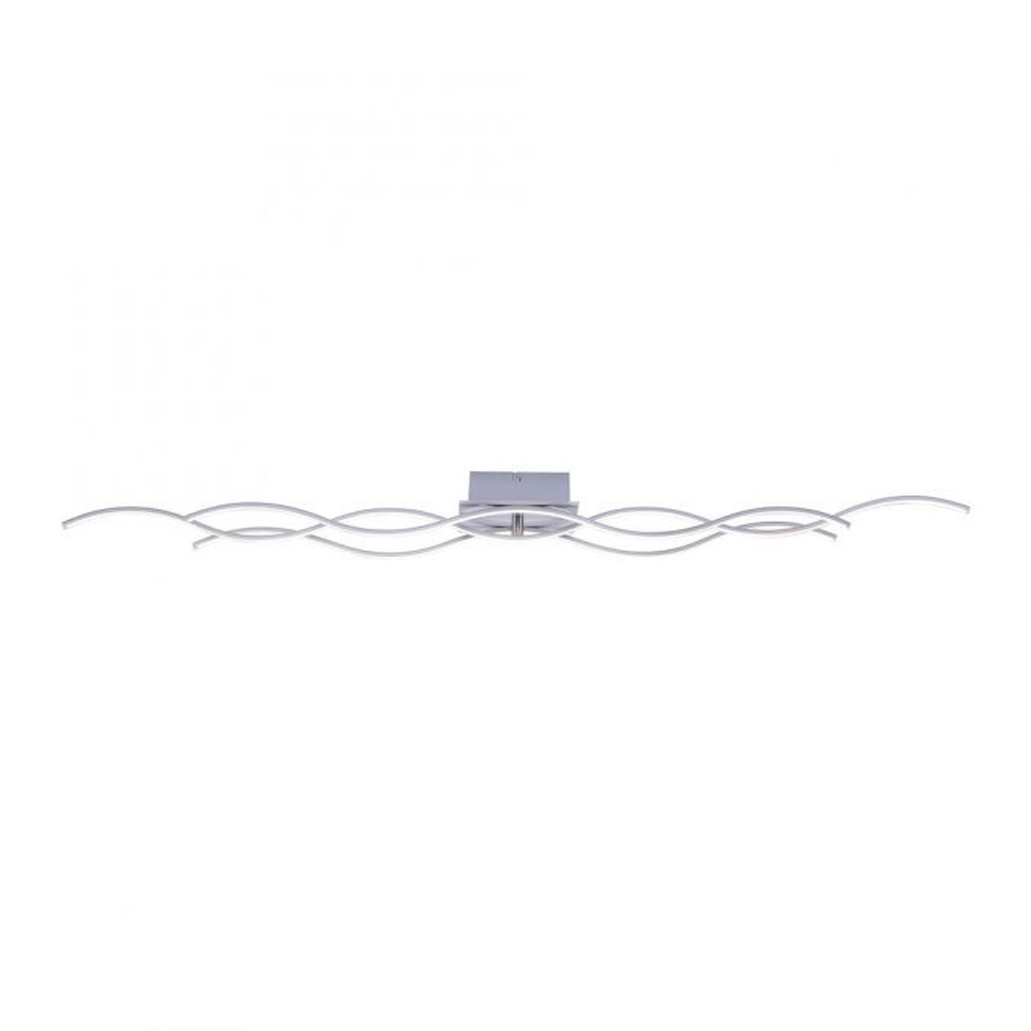 LED Deckenleuchte Wellen Metall in Stahl 139 cm 3000 K