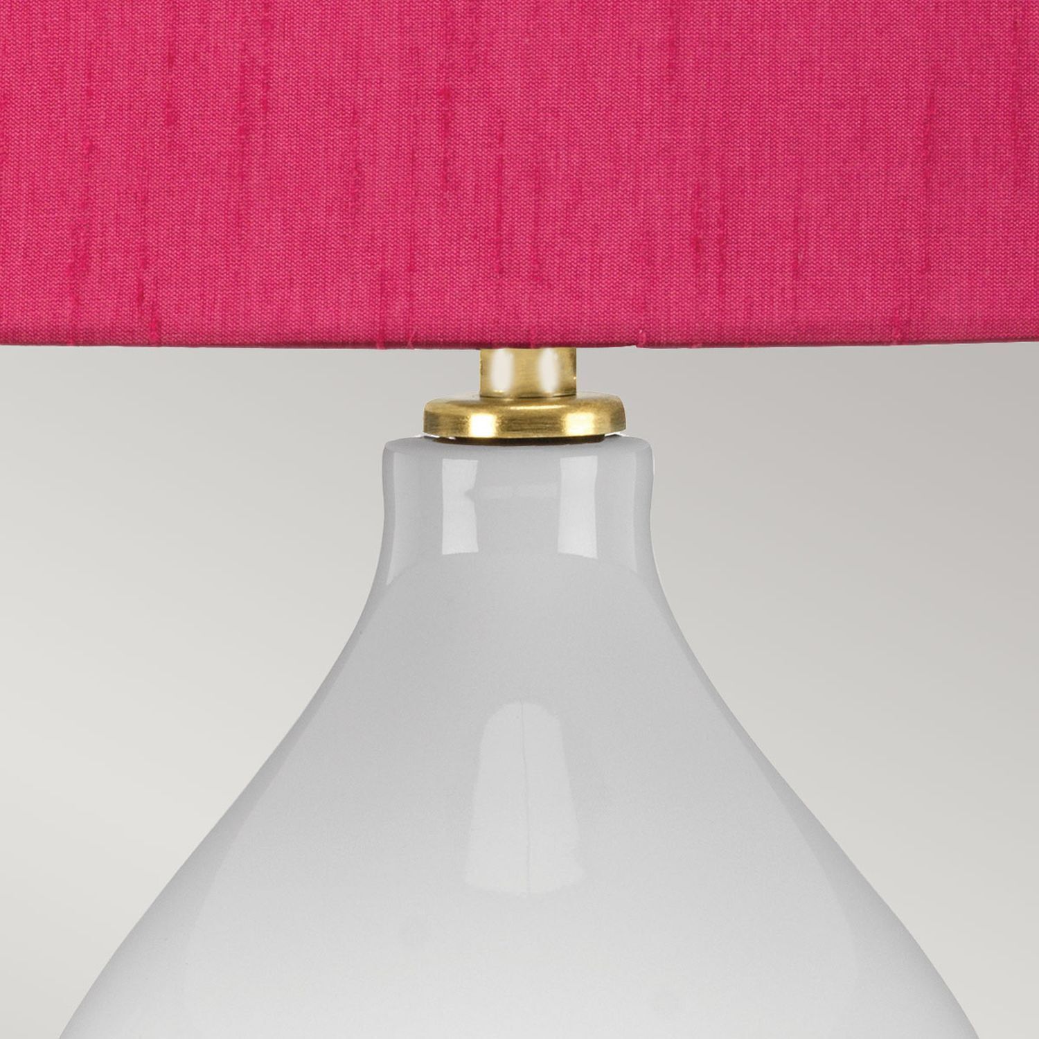 Lampe de chevet céramique tissu 64 cm E27 blanc rose