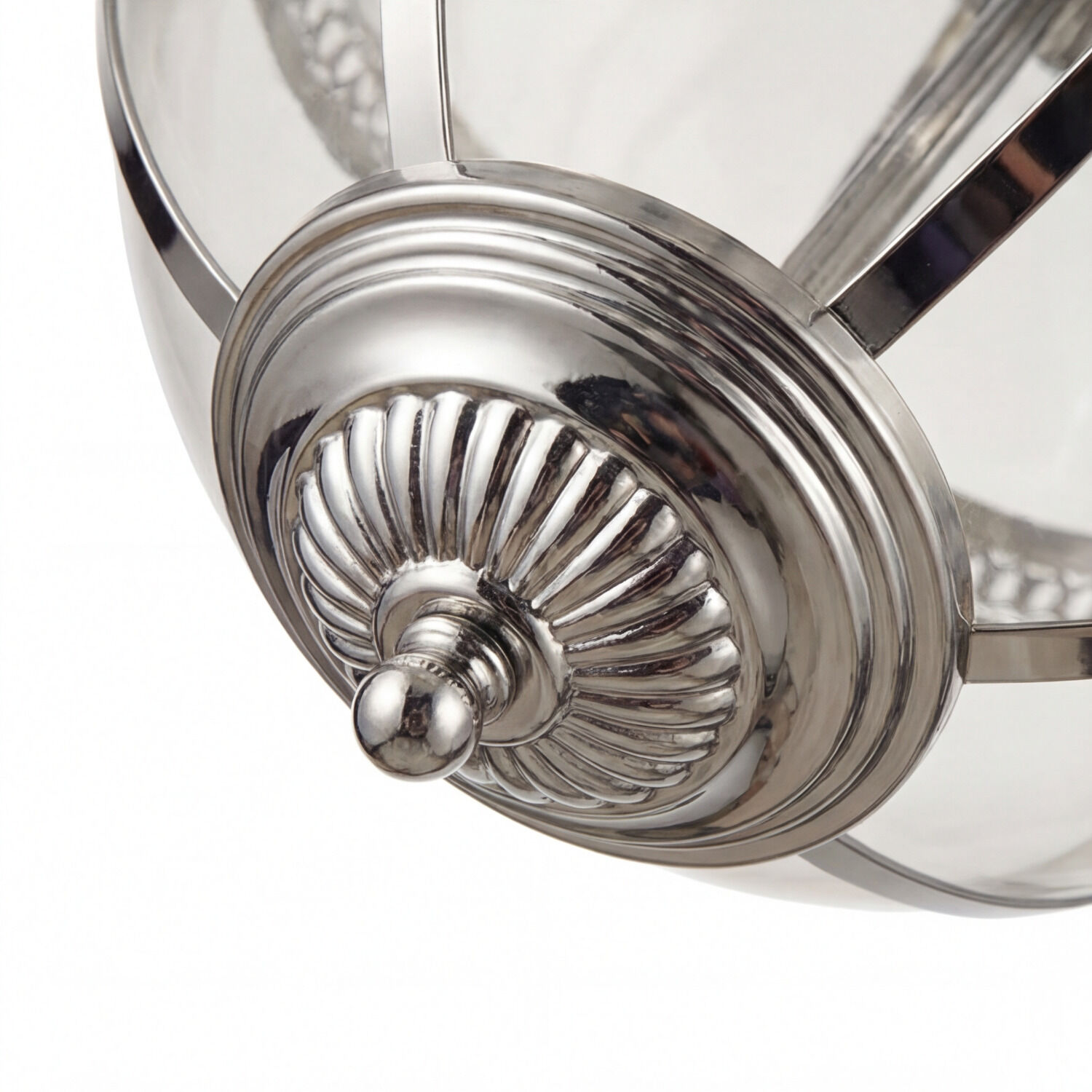 Deckenleuchte, Metall, Chrom, Rund, Kugelknopf