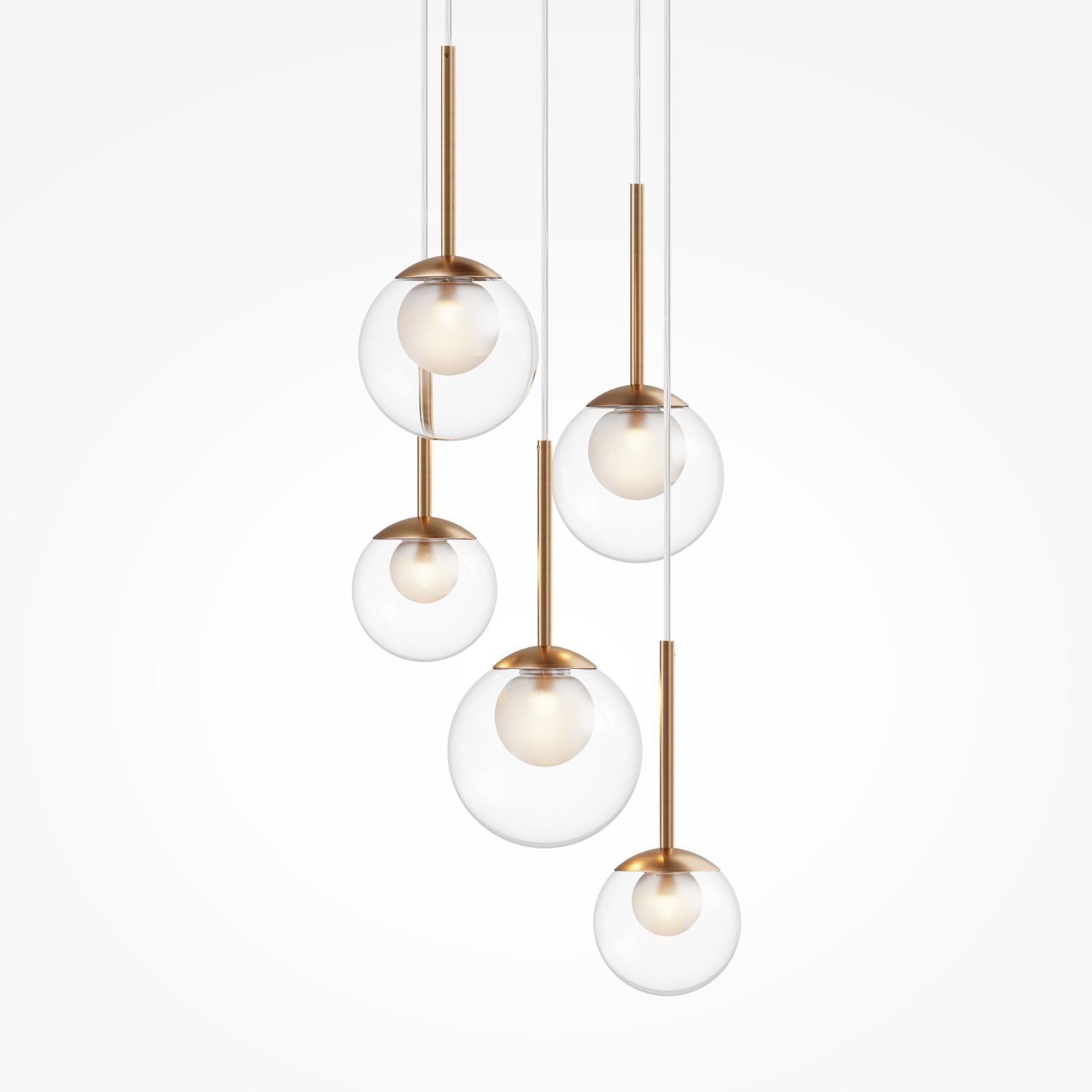 Suspension métal verre G9 Ø 58 cm H : max. 344,1 cm