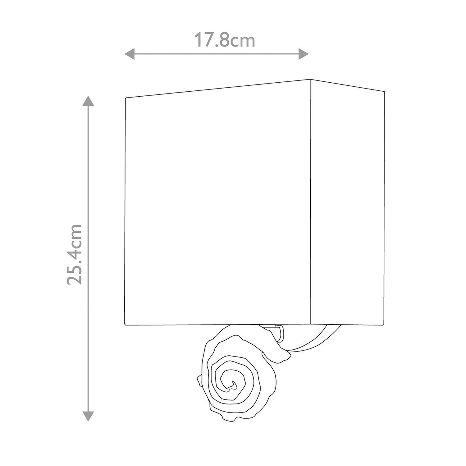 Applique Abat-jour en tissu H : 25,4 cm en feuille d'or blanc