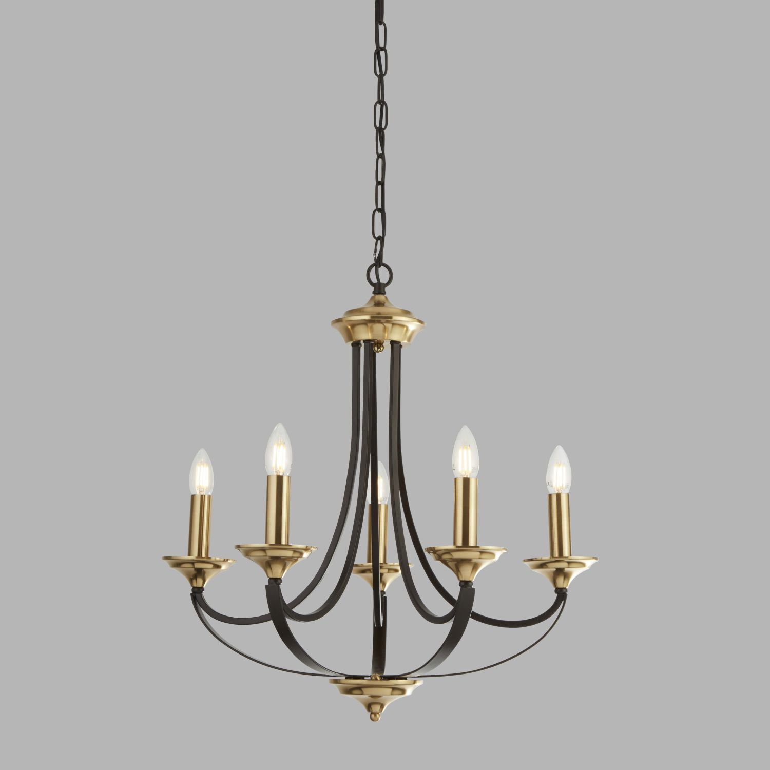Lustre en bronze Ø 58 cm 5-flamme E14 métal