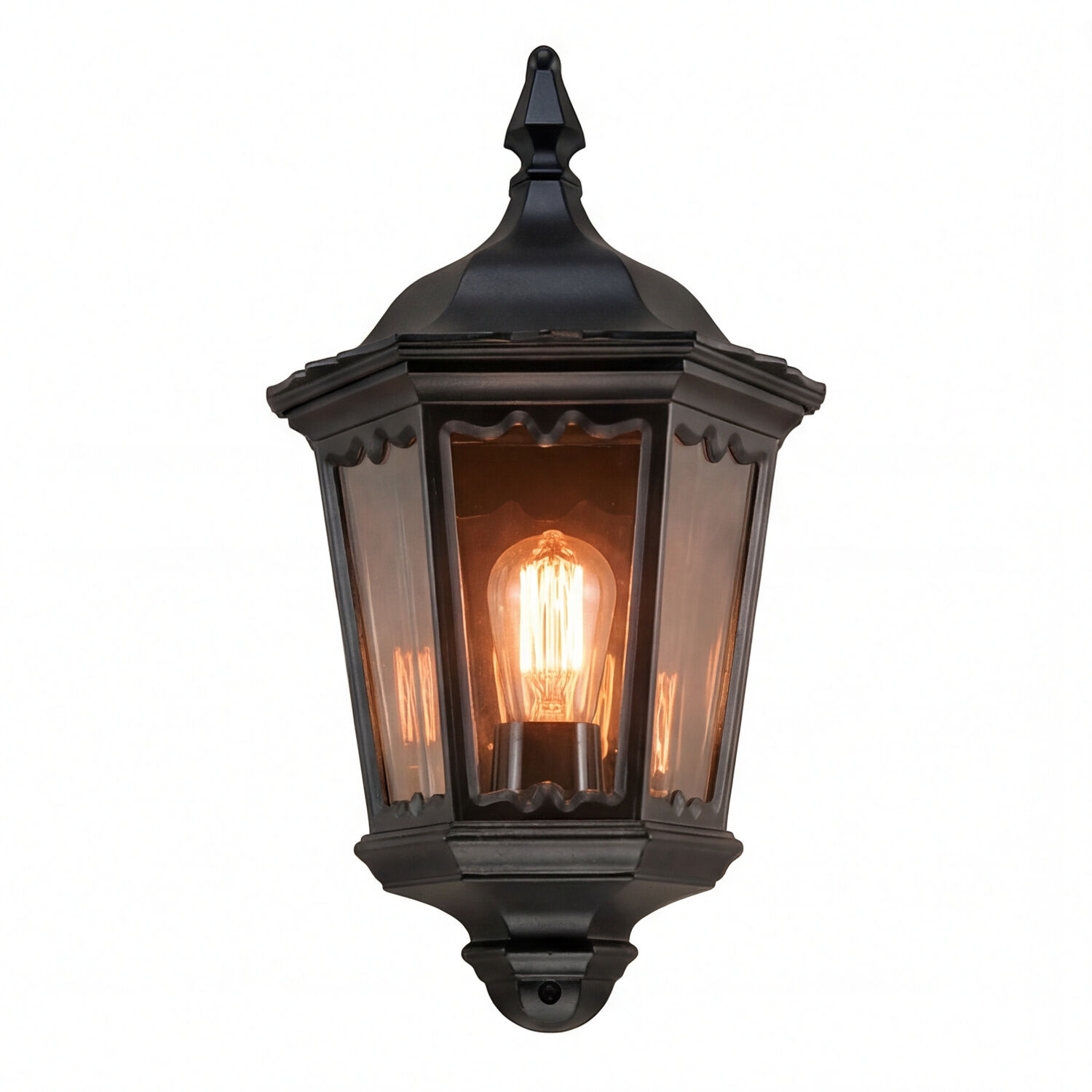 aussen-wandleuchte-aussenlampe-carter-1-flammig-schwarz-rustikal-vintage-88-1 Außenlampe, Wandleuchte, Glühbirne, Schwarz, Metall