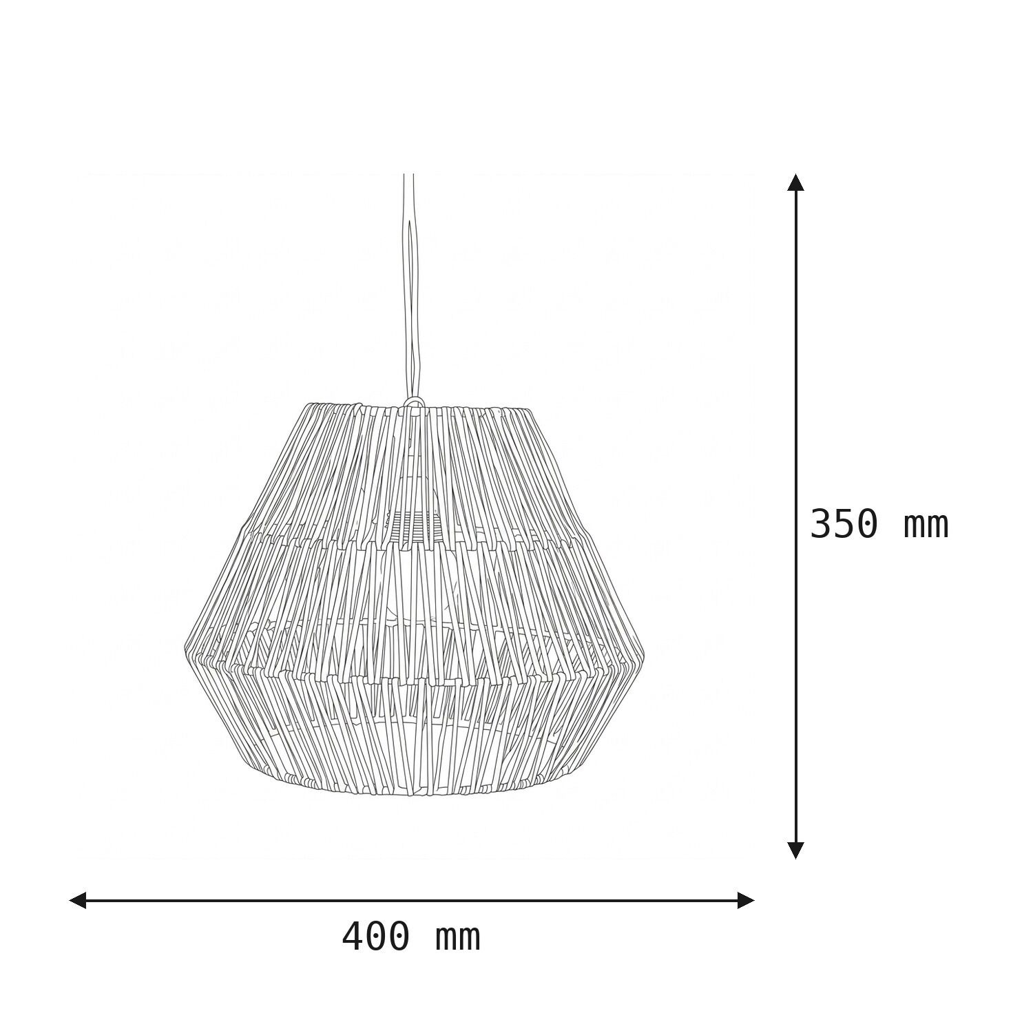 le110940-pendellampe-terrasse-balkon-wohnzimmer-esszimmer-aussen-seil-rattan-boho-rustikal-natuerlich-braun-06 Hängelampe, Lampenschirm, Metalldraht, Rosettenform, 400mm Durchmesser