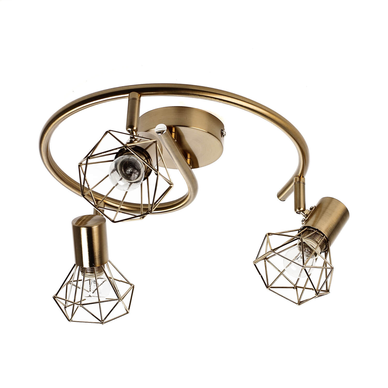 Spot géométrique métal rétro en laiton polyvalent MIA Bronze, Drinnen