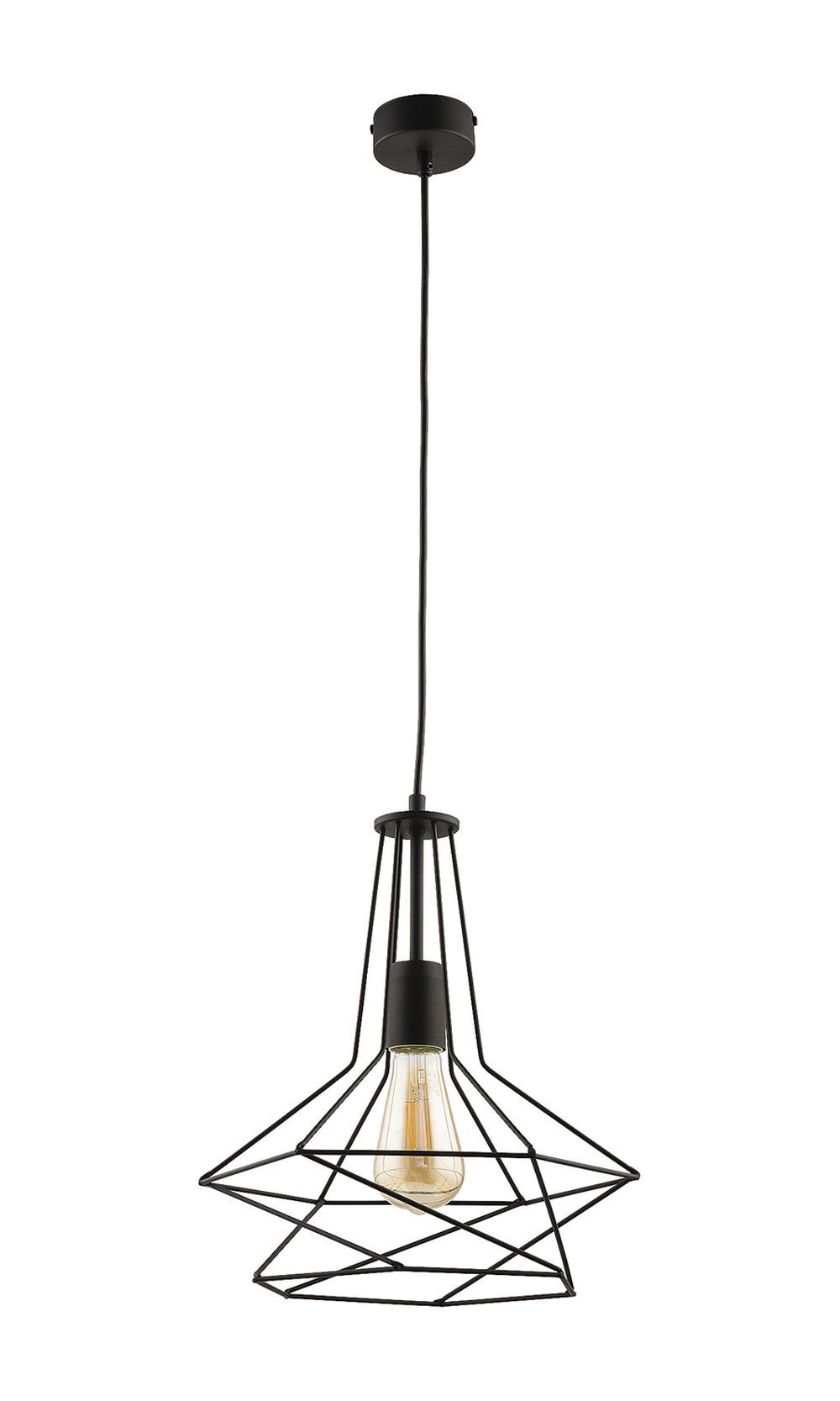 Suspension SALVIA noir fil design ouvert