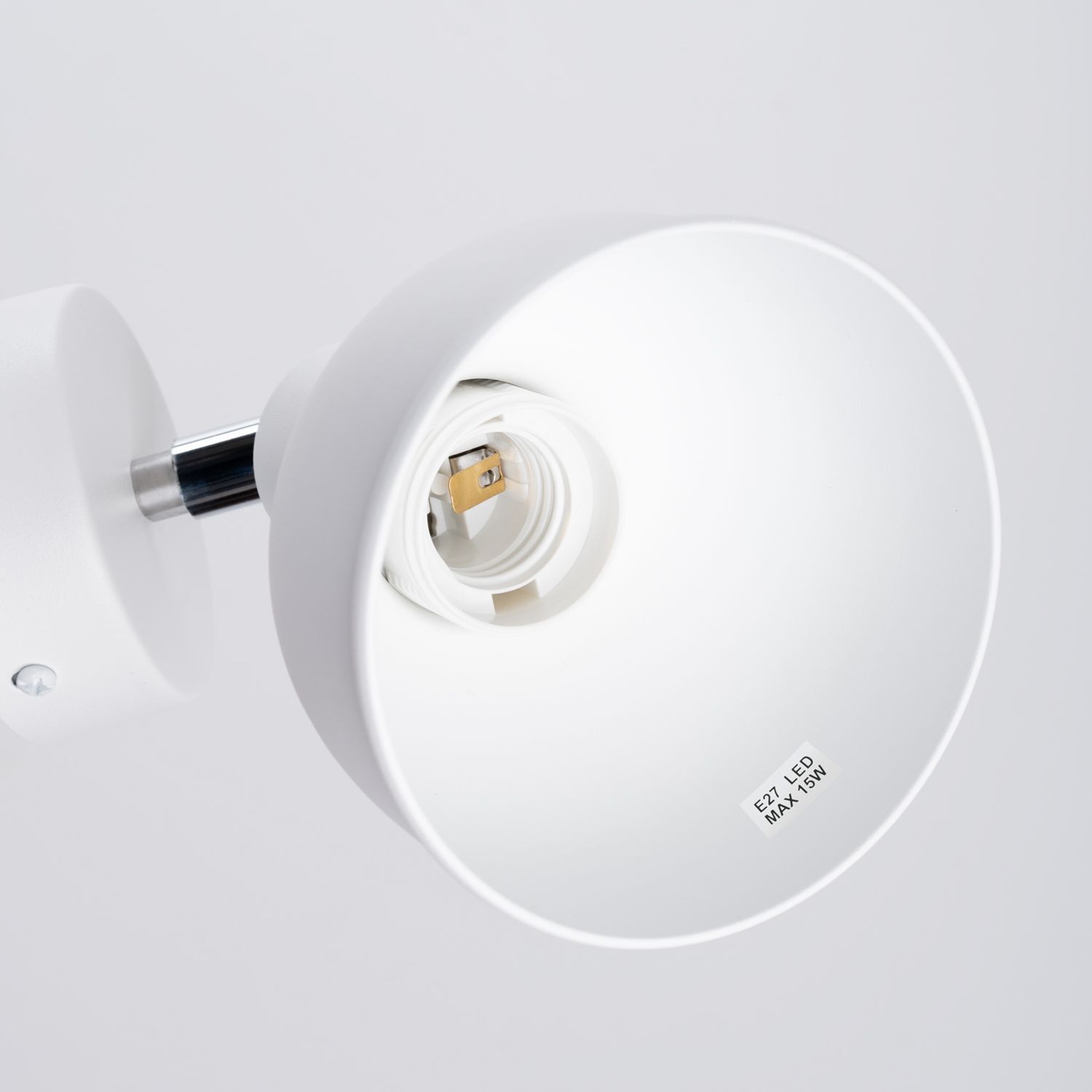 lampenschirm, Wandleuchte, weiß, Metallstange, E27 LED