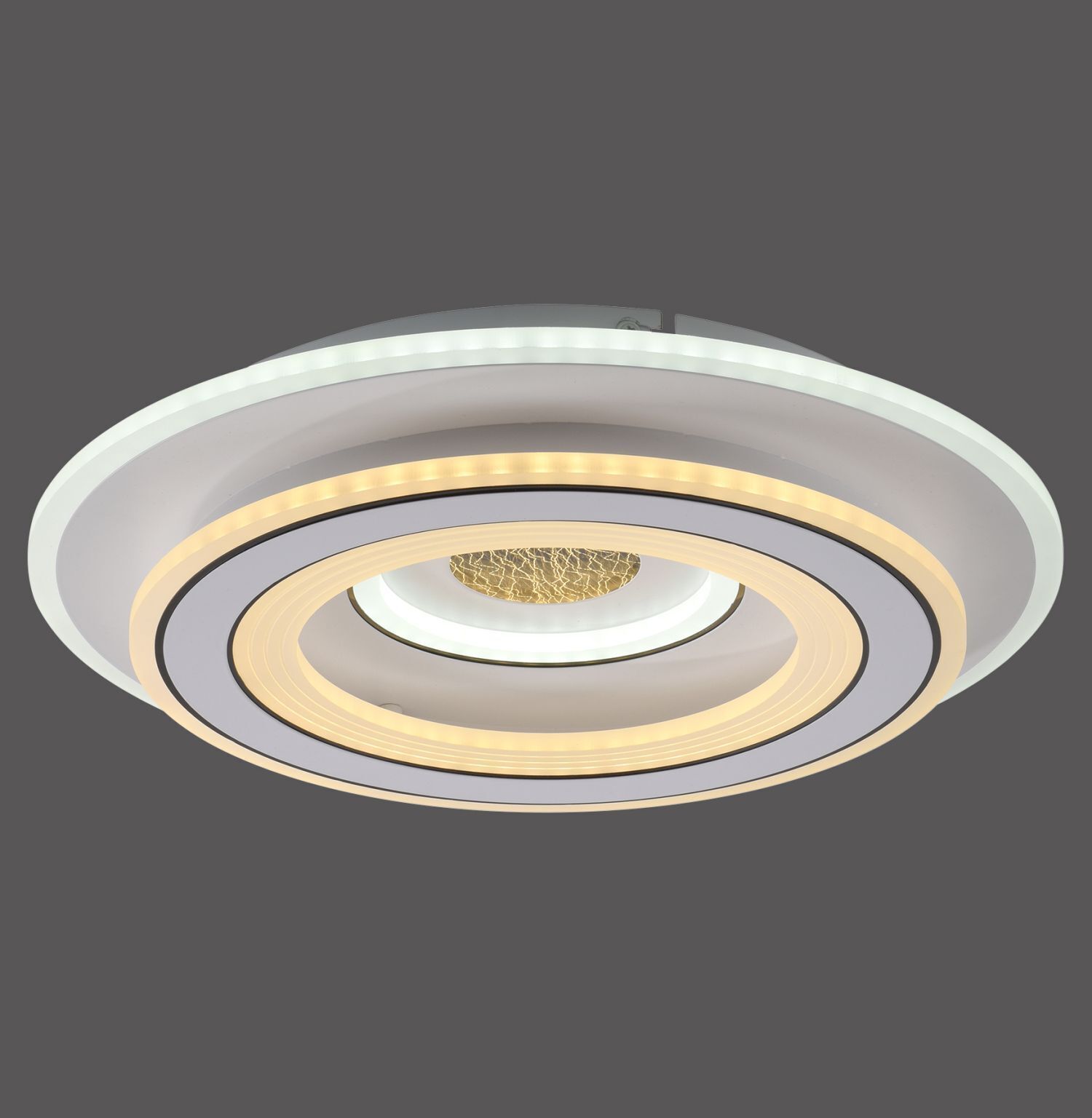 Lampe de plafonnier à LED blanche Variateur Ø40 cm 5100 lm Veilleuse