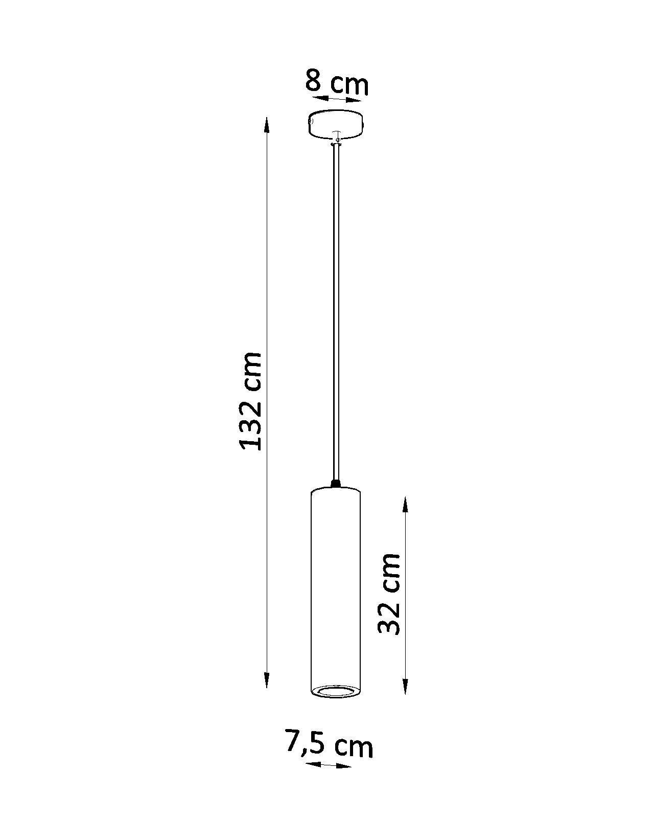 Lampe à suspendre céramique blanche Ø 7,5 cm étroite à peindre GU10