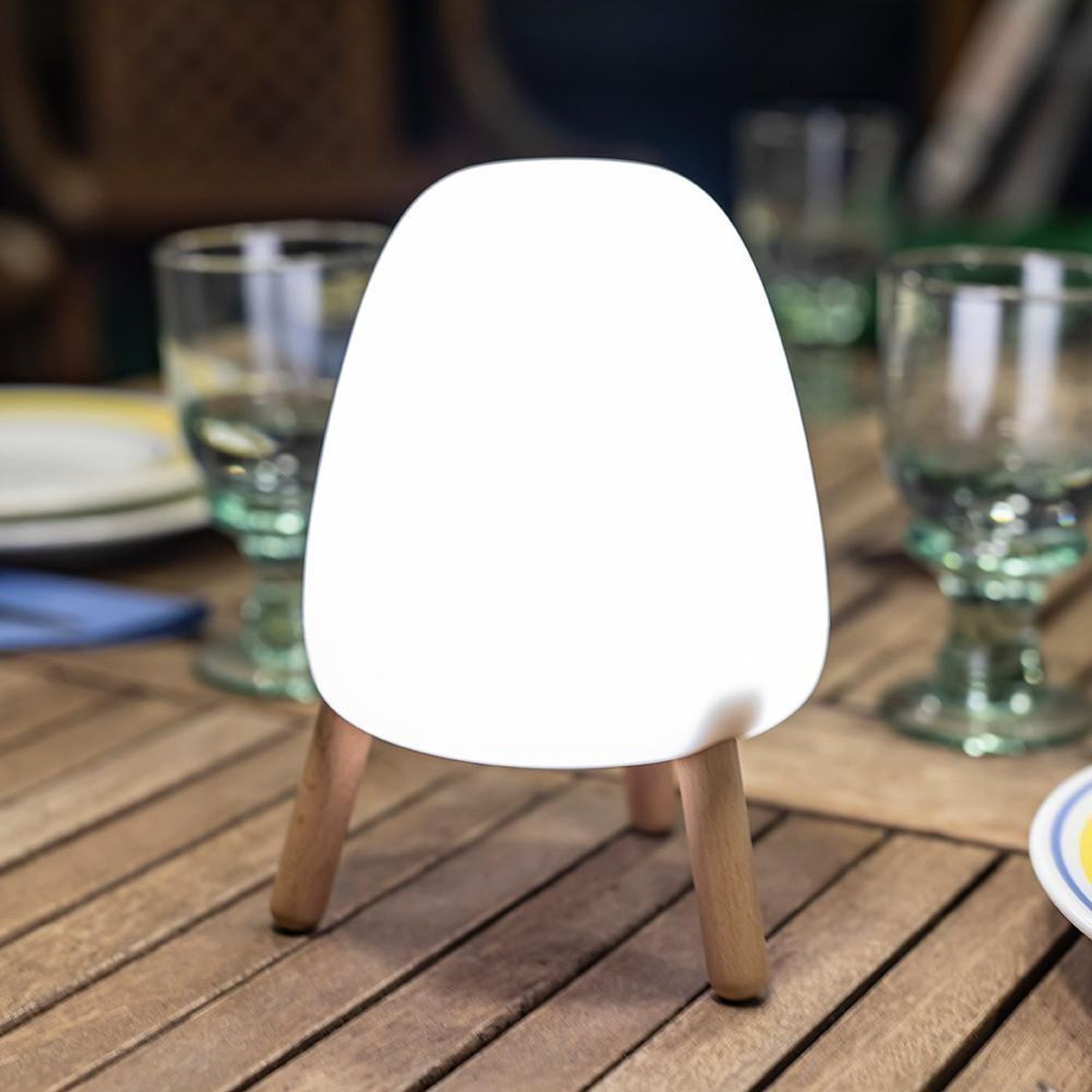 Lampe de table LED Akku Touch Dimmer IP43 19,4 cm portable