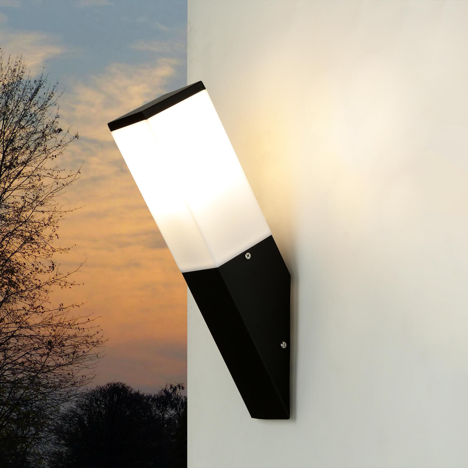 Wandleuchte, Außenleuchte, Wandlampe, Schwarz-Weiß, Beleuchtung