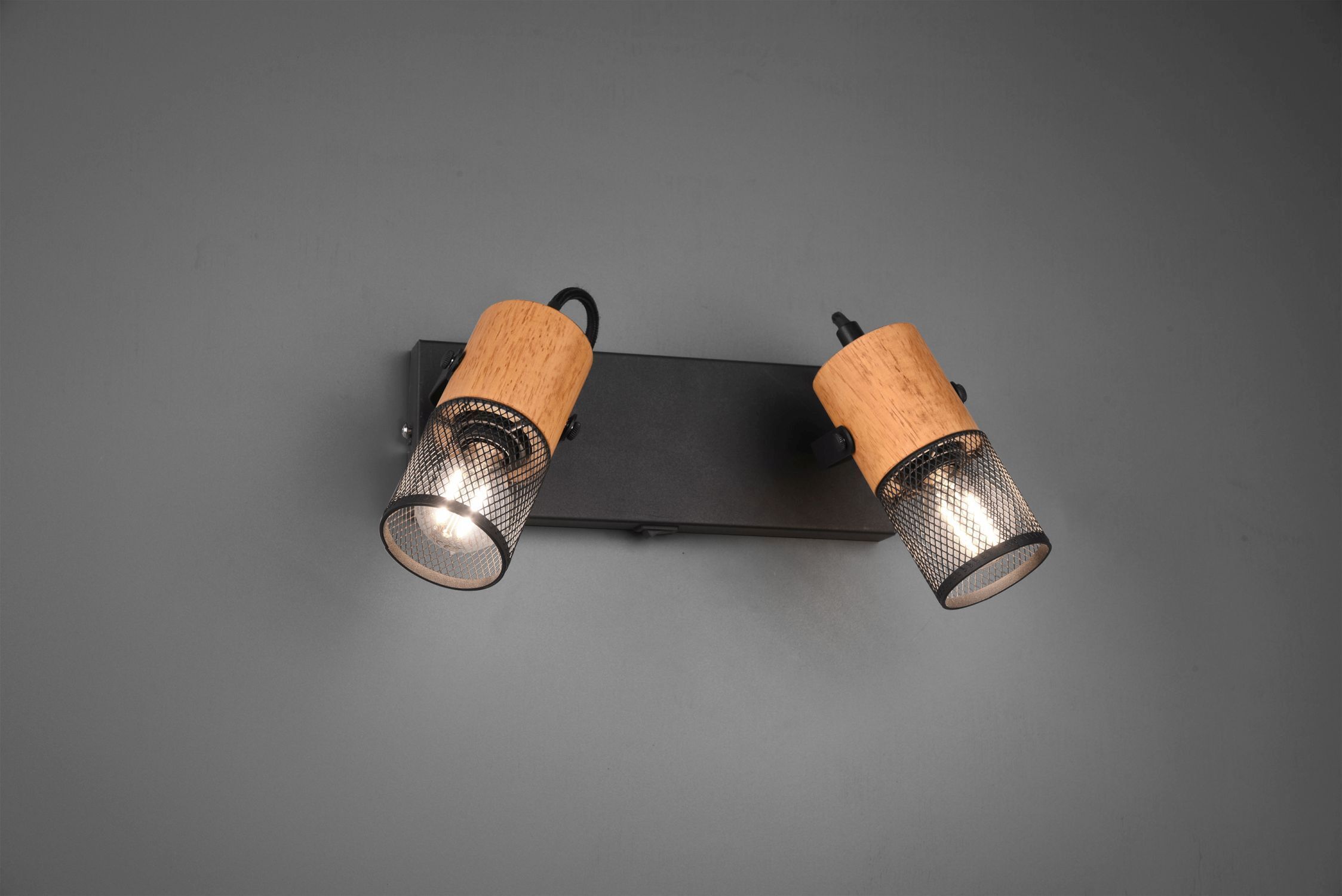 Applique flexible métal bois L:26 cm E14 interrupteur Beleuchtung, Lampe