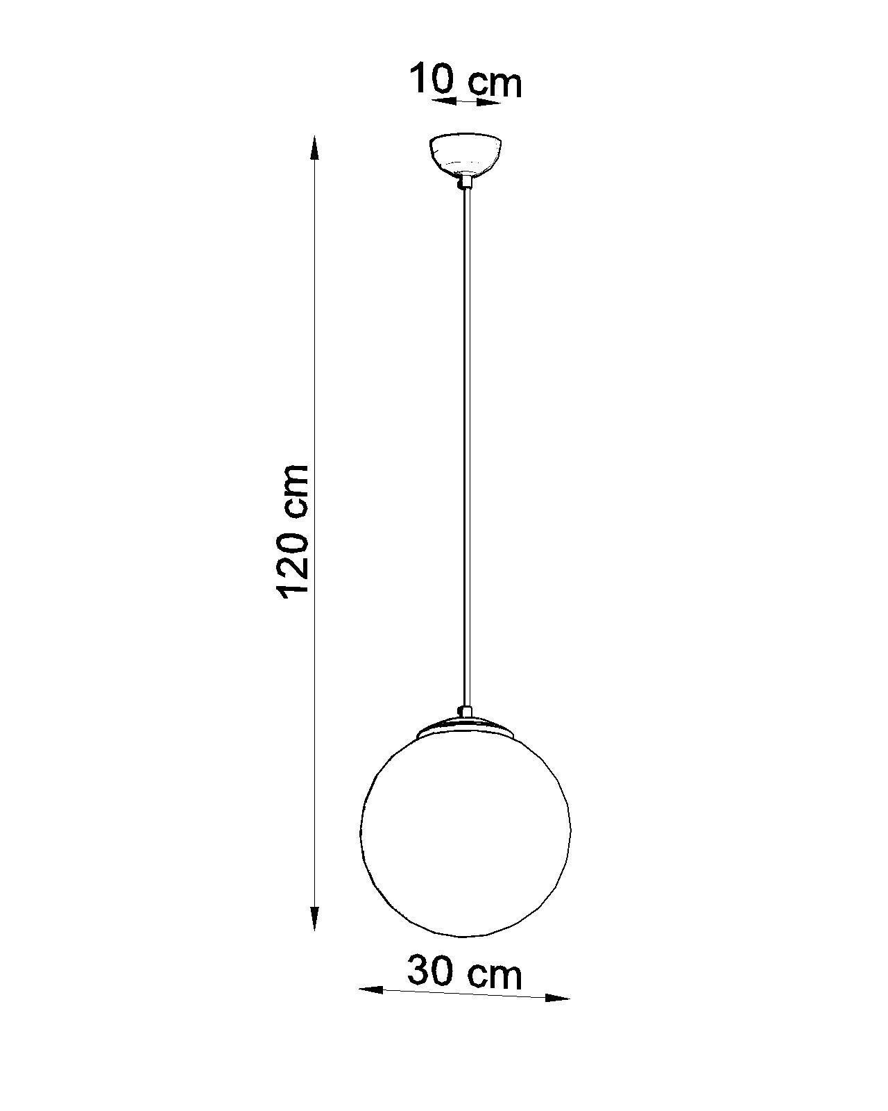 Suspension verre Boule Ø 30 cm E27 Blanc Or BIANCO