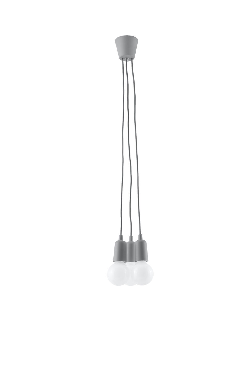 Lampe à suspendre réglable NESSA Gris Profondeur jusqu'à 90cm