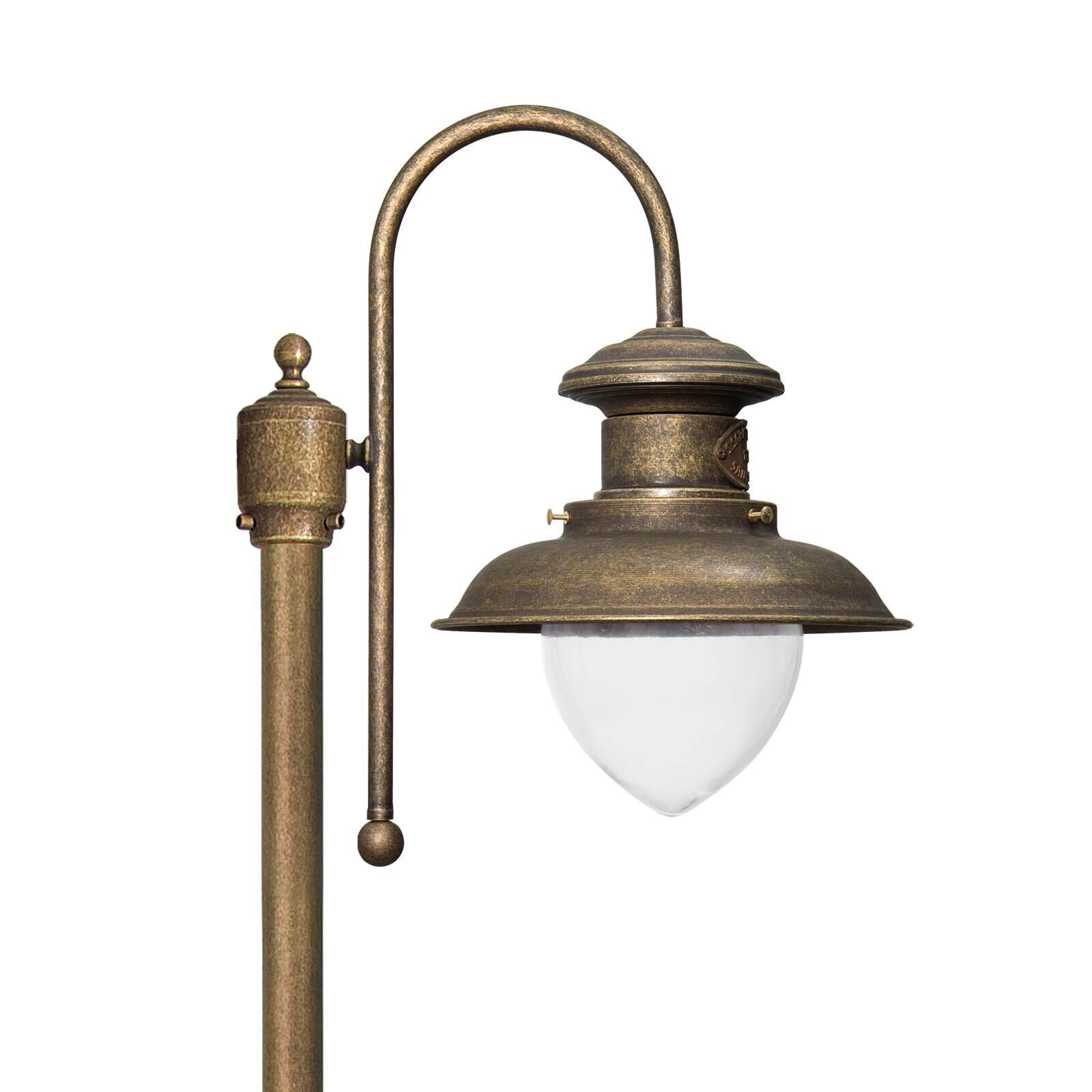 Lampe d'allée en bronze antique mat IP44 E27 150 cm laiton