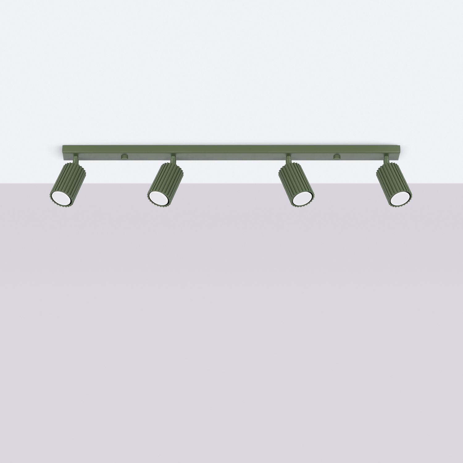 Deckenstrahler Modern GU10 4-flammig 81 cm lang in Grün Deckenstrahler Modern GU10 4-flammig 81 cm lang in Grün