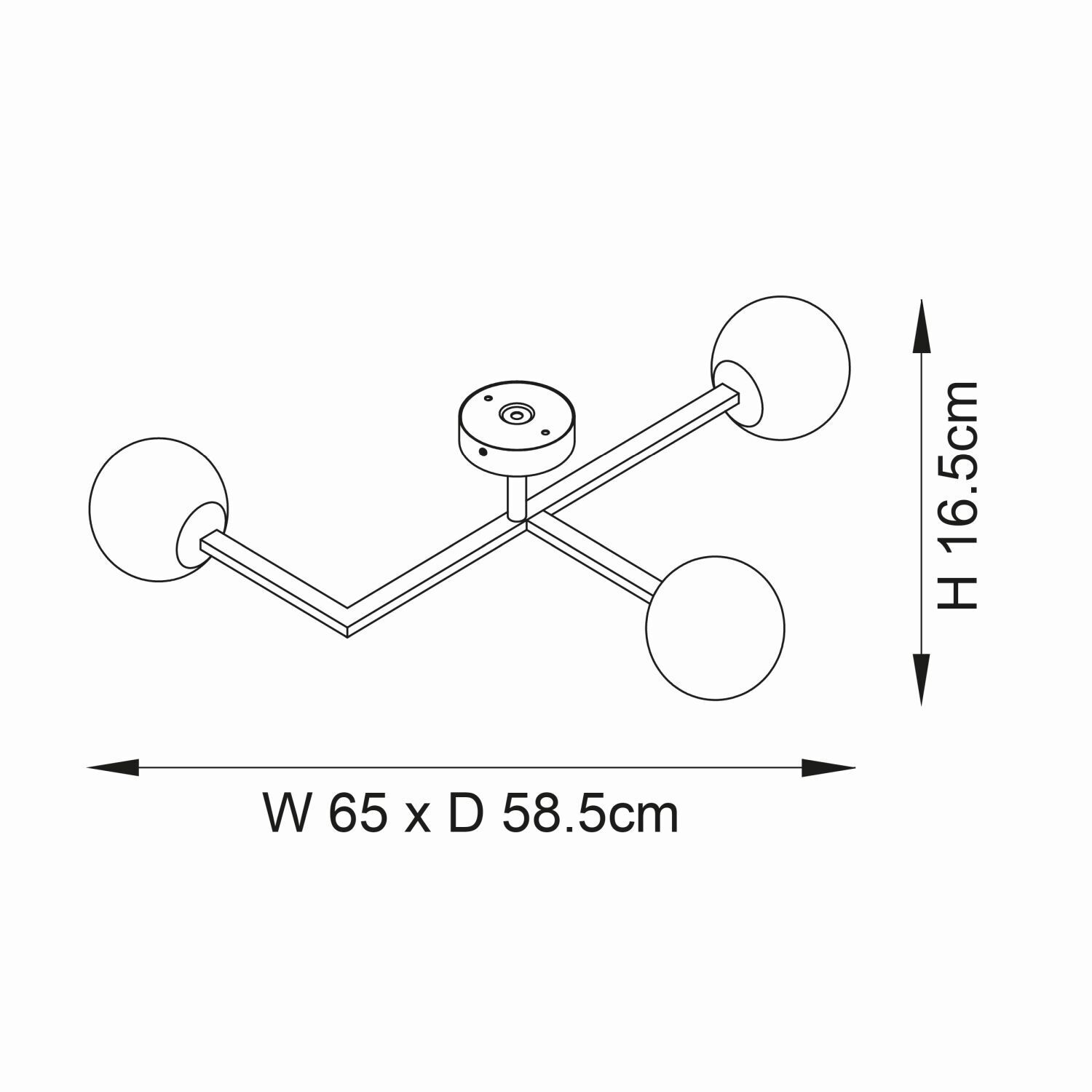 Lampe de plafonnier salle de bain verre métal IP44 65 cm long chrome blanc 3x G9