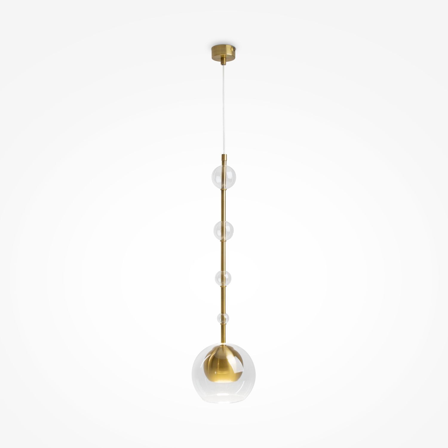 Lampe à suspendre métal verre Ø 16 cm H : max. 362,5 cm GU10