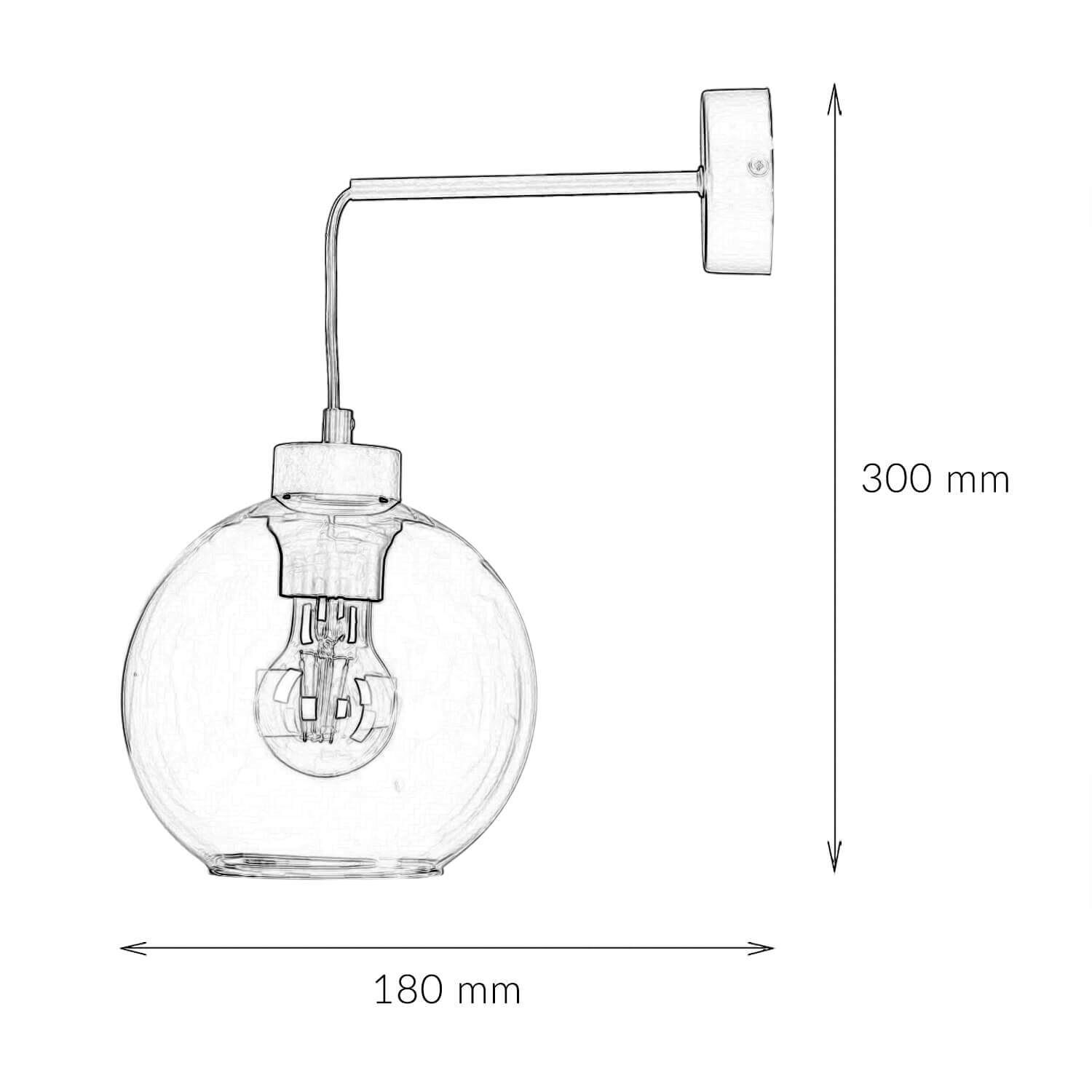 Applique murale KALETE ambre Lampe de couloir E27