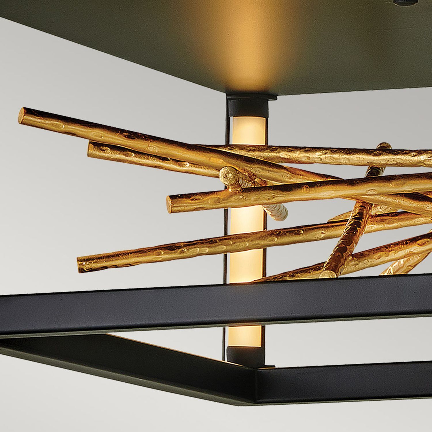 Plafonnier LED noir or indirect métal VALIA