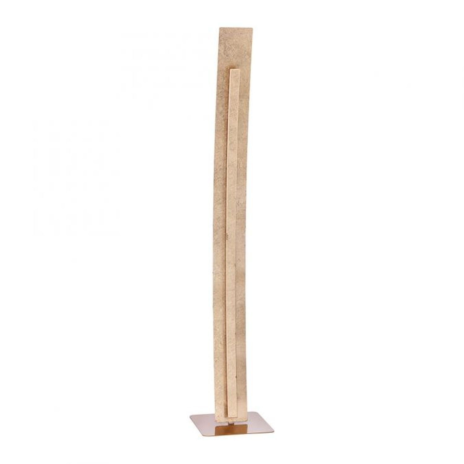 Elégant lampadaire LED blanc chaud 141 cm en feuille d'or