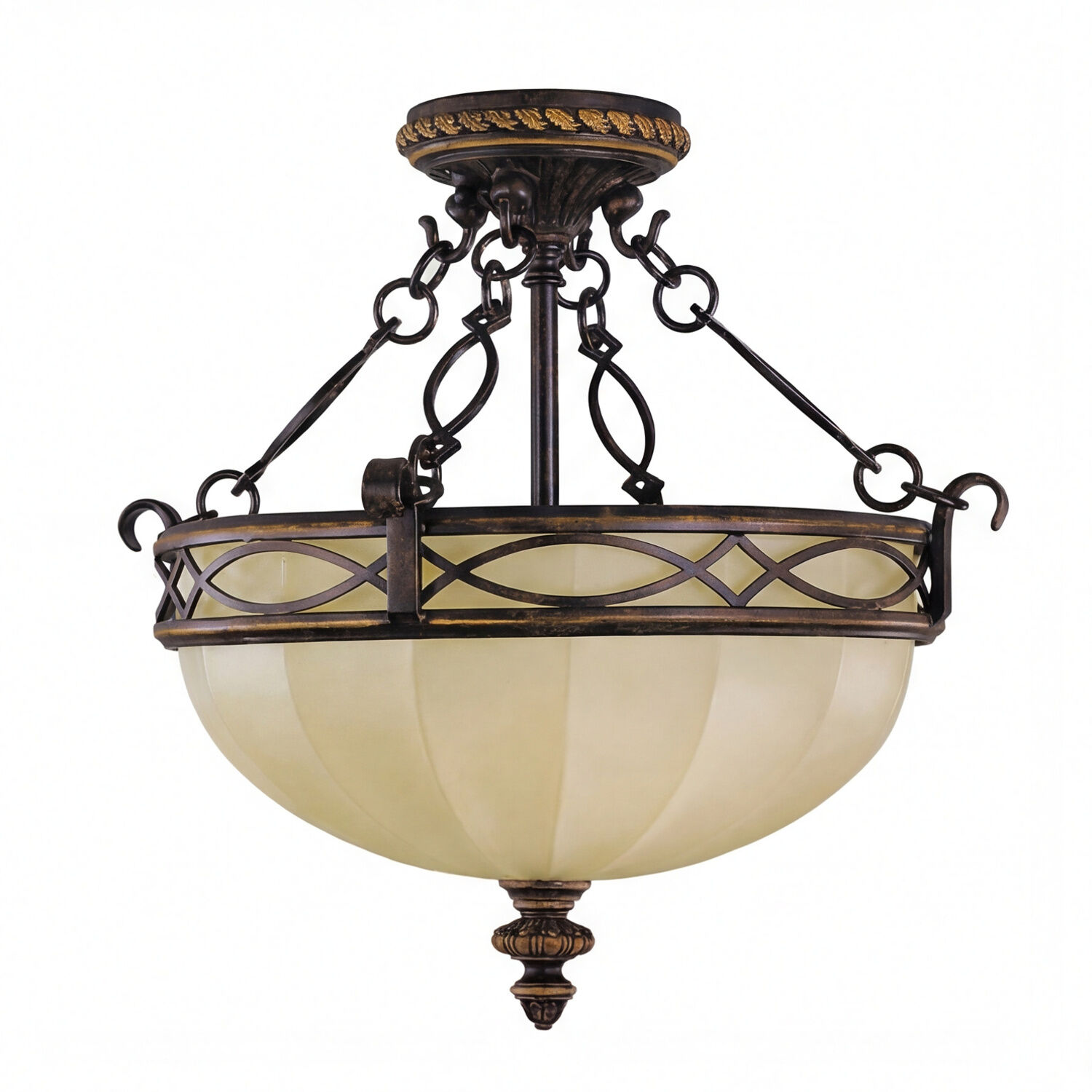 deckenleuchte-deckenlampe-anabell-1-2-flammig-walnuss-creme-landhaus-rustikal-07 Deckenleuchte, Kronleuchter, Metallrahmen, Glasschirm, antiker Finish