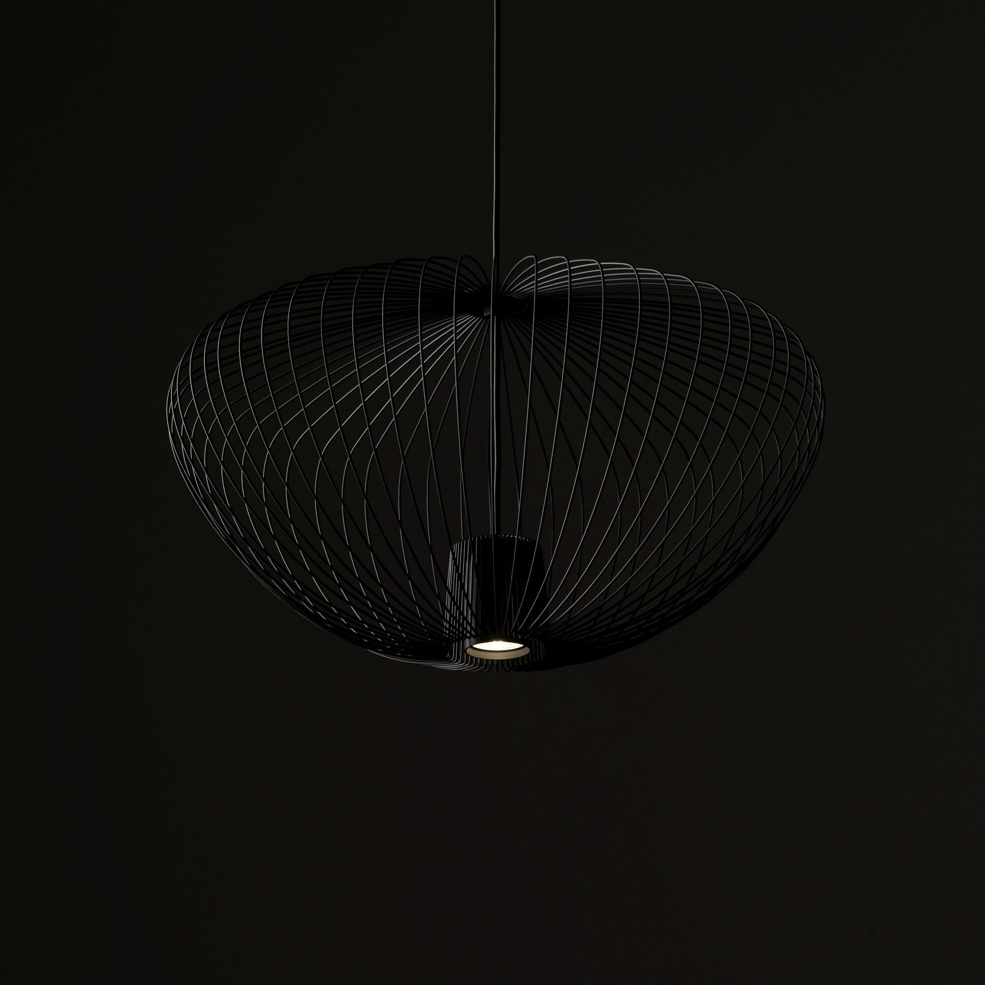 pendant, Drahtrahmen, Lampe, hängend, schwarz