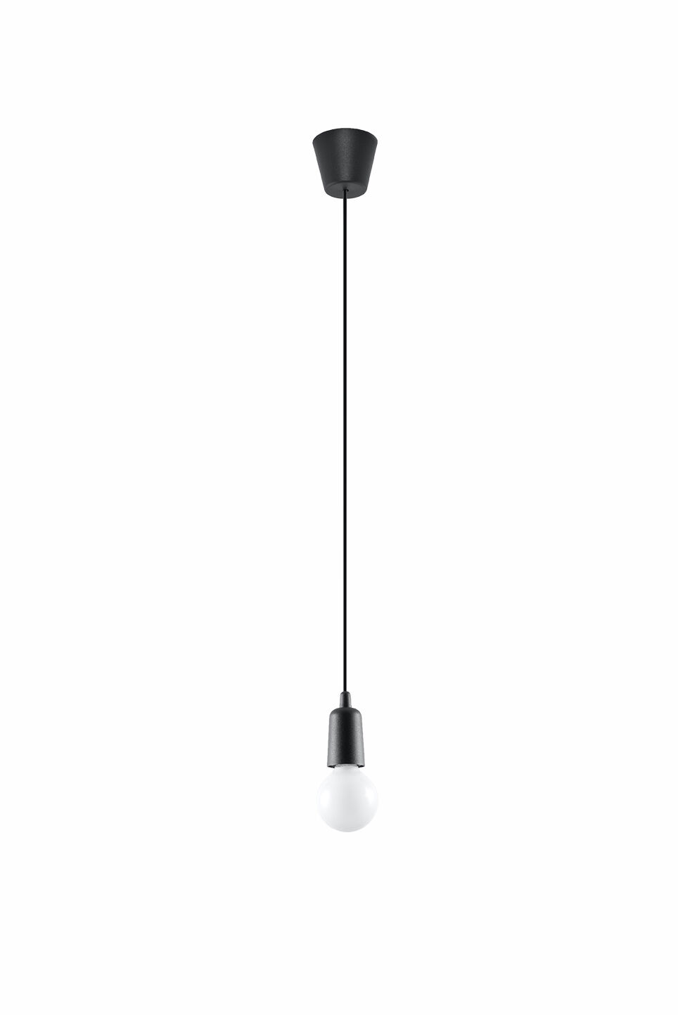 Suspension noir ajustable jusqu'à 90cm E27 NESSA