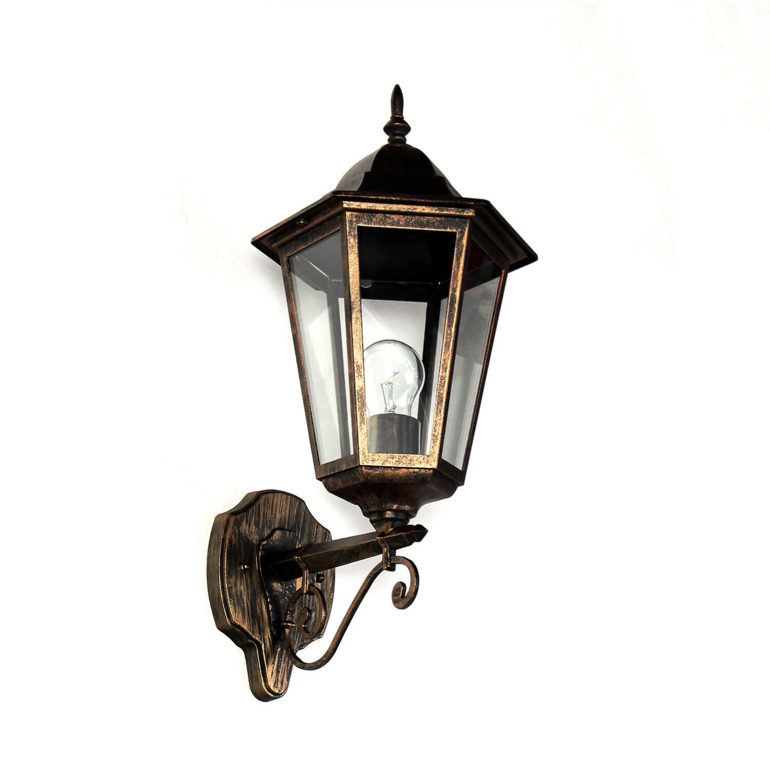 Applique murale d'extérieur noire cuivre BRISTOL II IP44 E27 Lampe, Lampenschirm, Leuchte