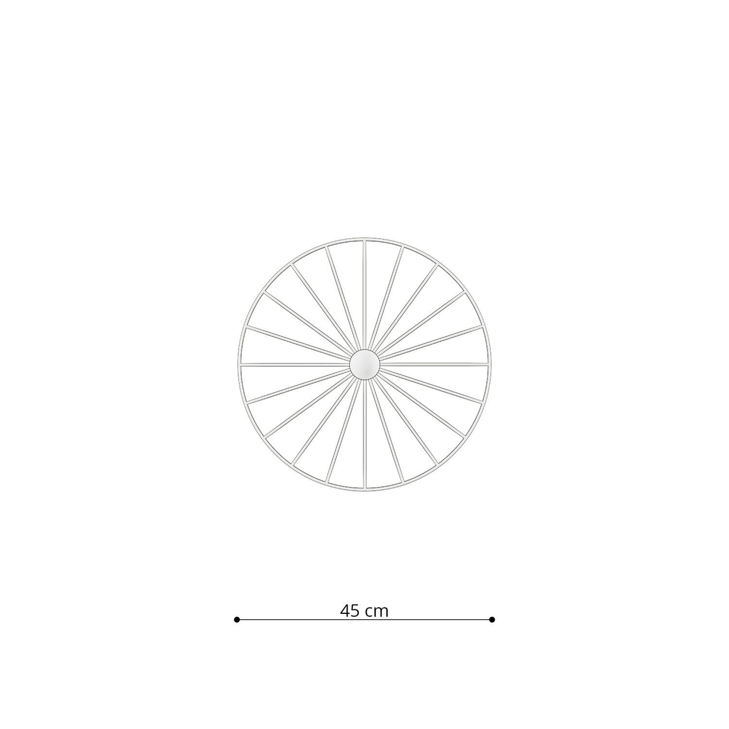 Applique en métal ronde Ø 45 cm Roue Design moderne pour E27