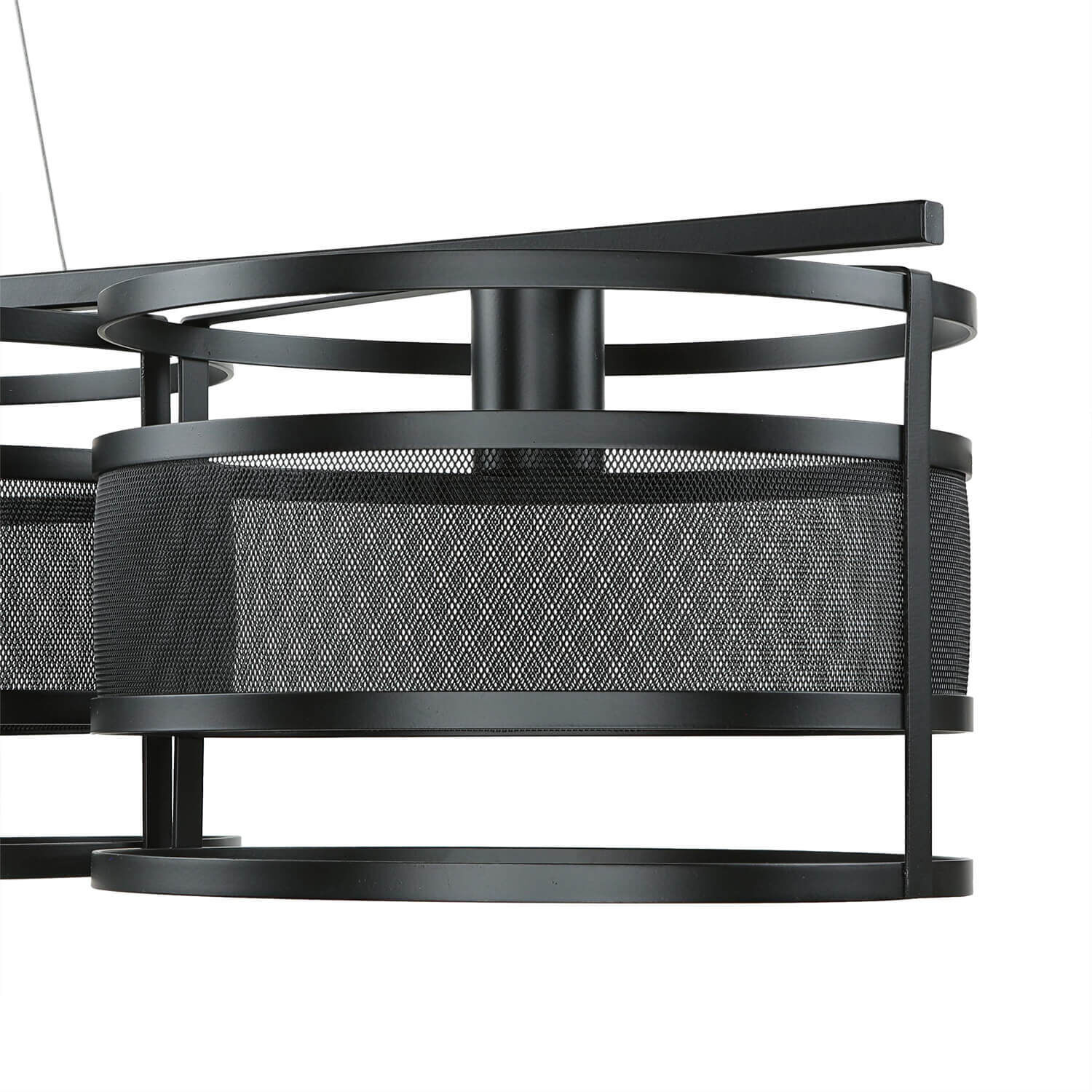 Suspension Noir Moderne 3-flamme Mesh Métal E27