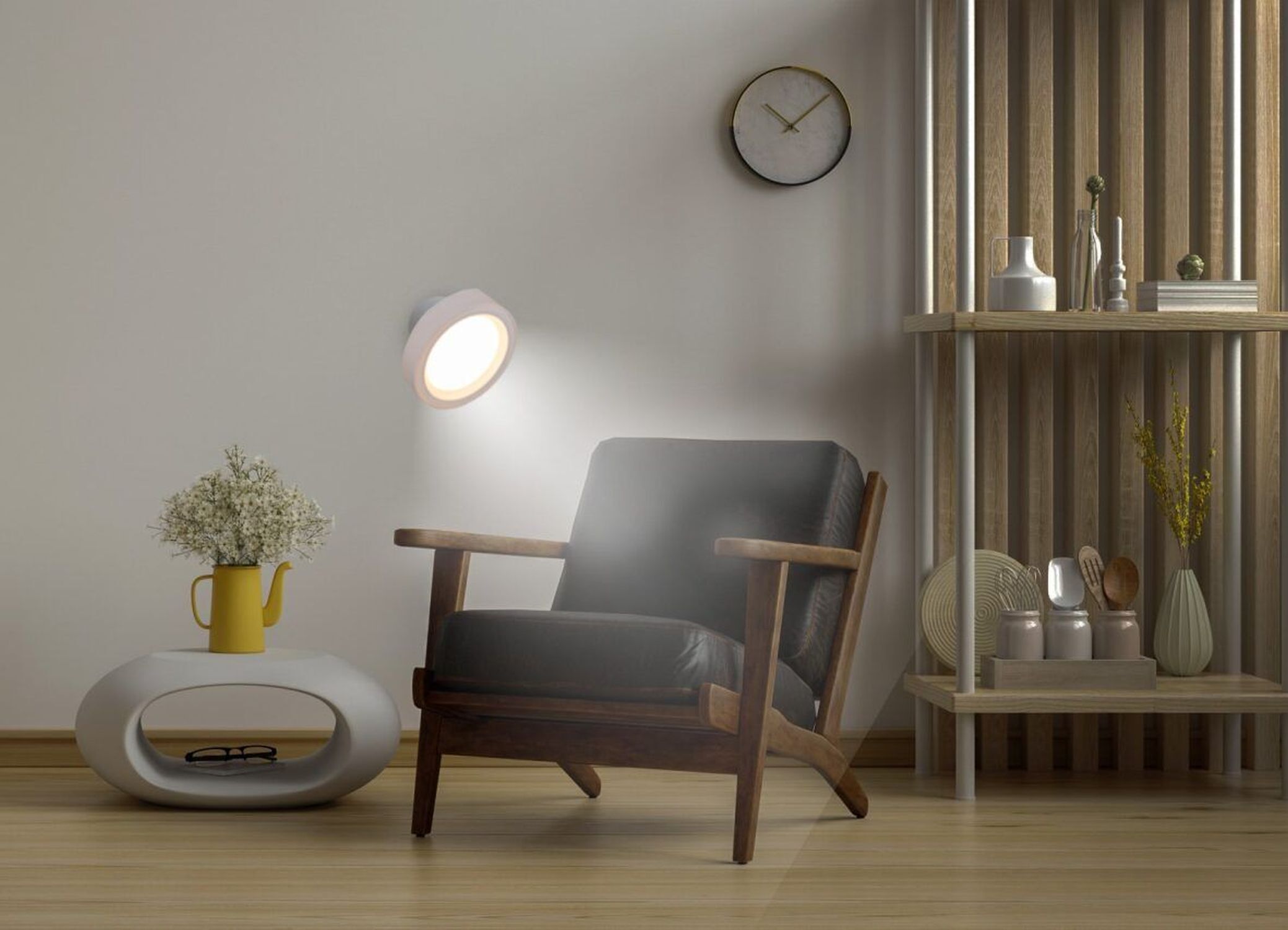 LED Wand Spot Batterie Dimmer Abat-jour portable 3000 K Blanc Moebel, Stuhl, Innenarchitektur, Lampe, Sessel