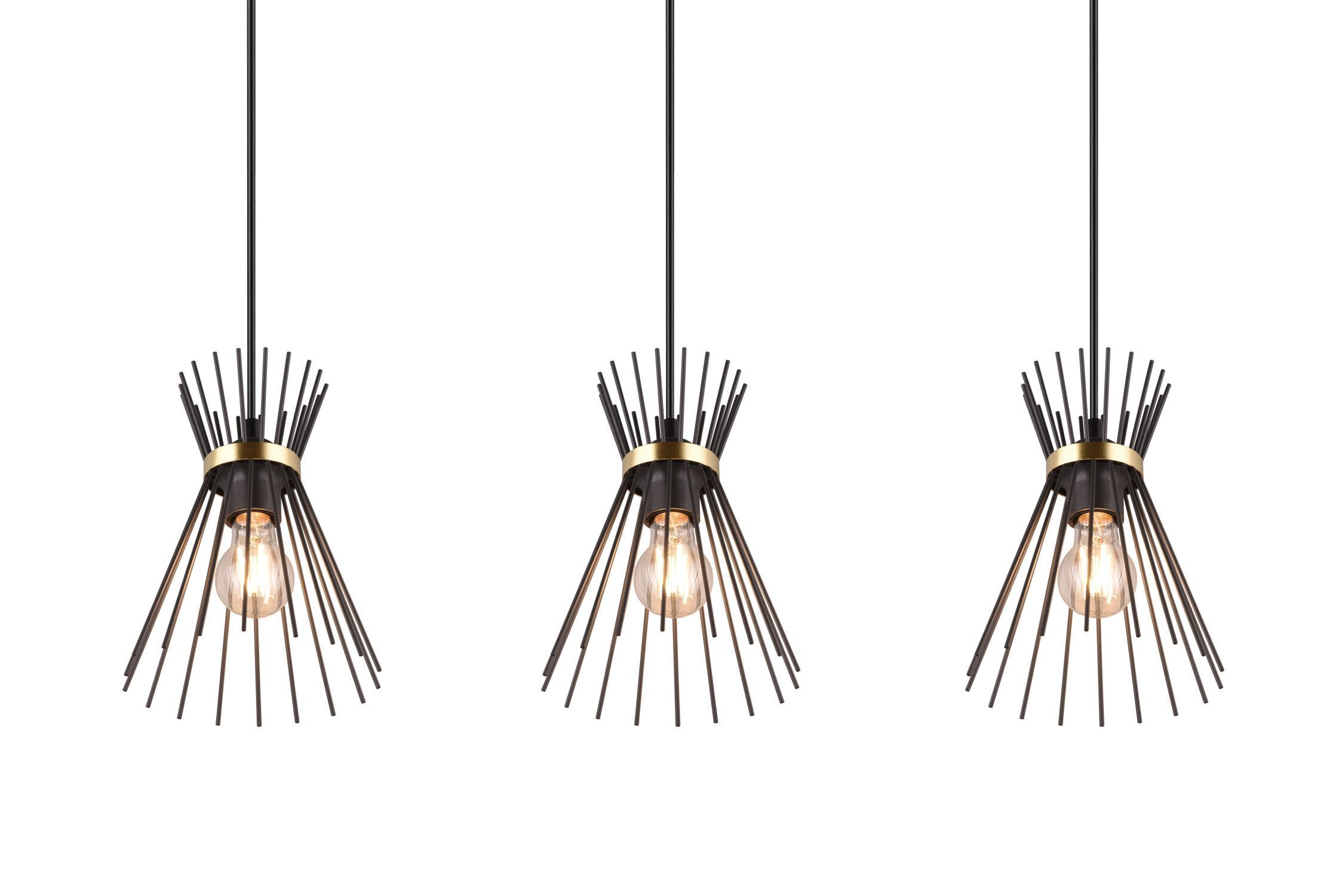 Suspension décorative noir or E27 82 cm de long Leuchter, Lampe, Leuchte