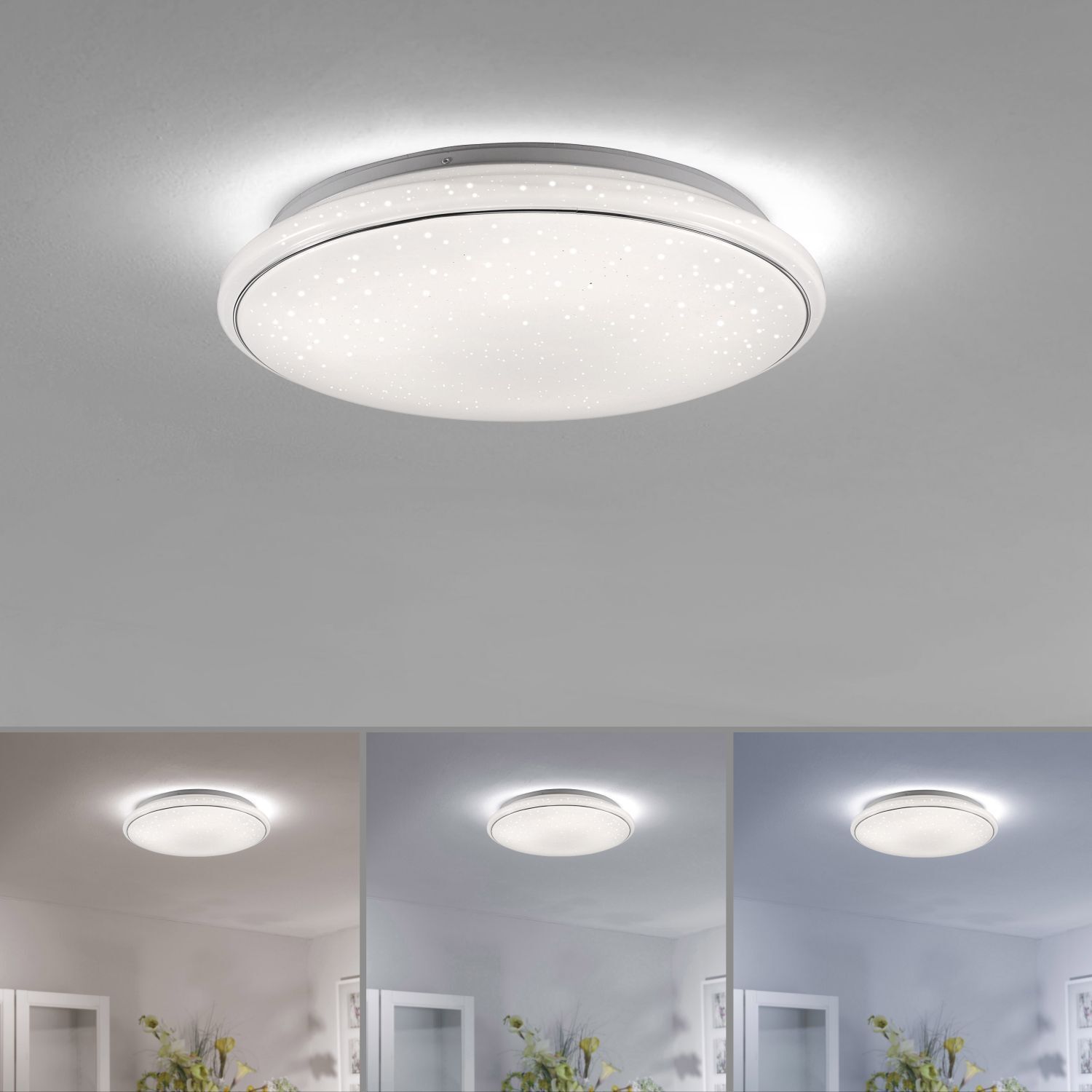 Plafonnier LED Ciel de nuit Timer L:59 cm 3000-5000 K Deckenleuchte, Leuchte, Kronleuchter, Lampe