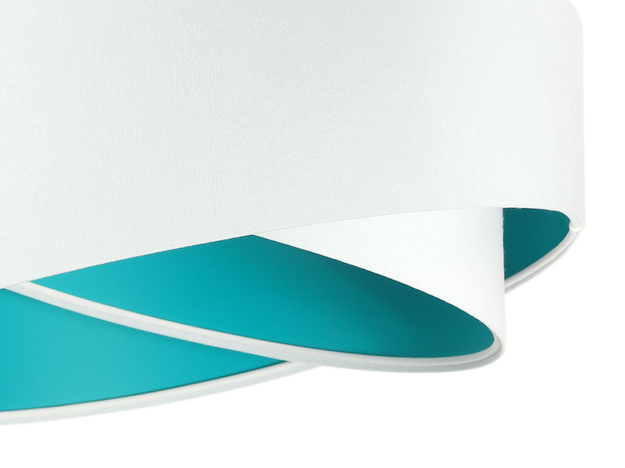 Lampe à suspendre Abat-jour Blanc Turquoise Tissu rond Ø50cm Mütze, Kleidung, Hut, Baseball-Kappe, Lampe