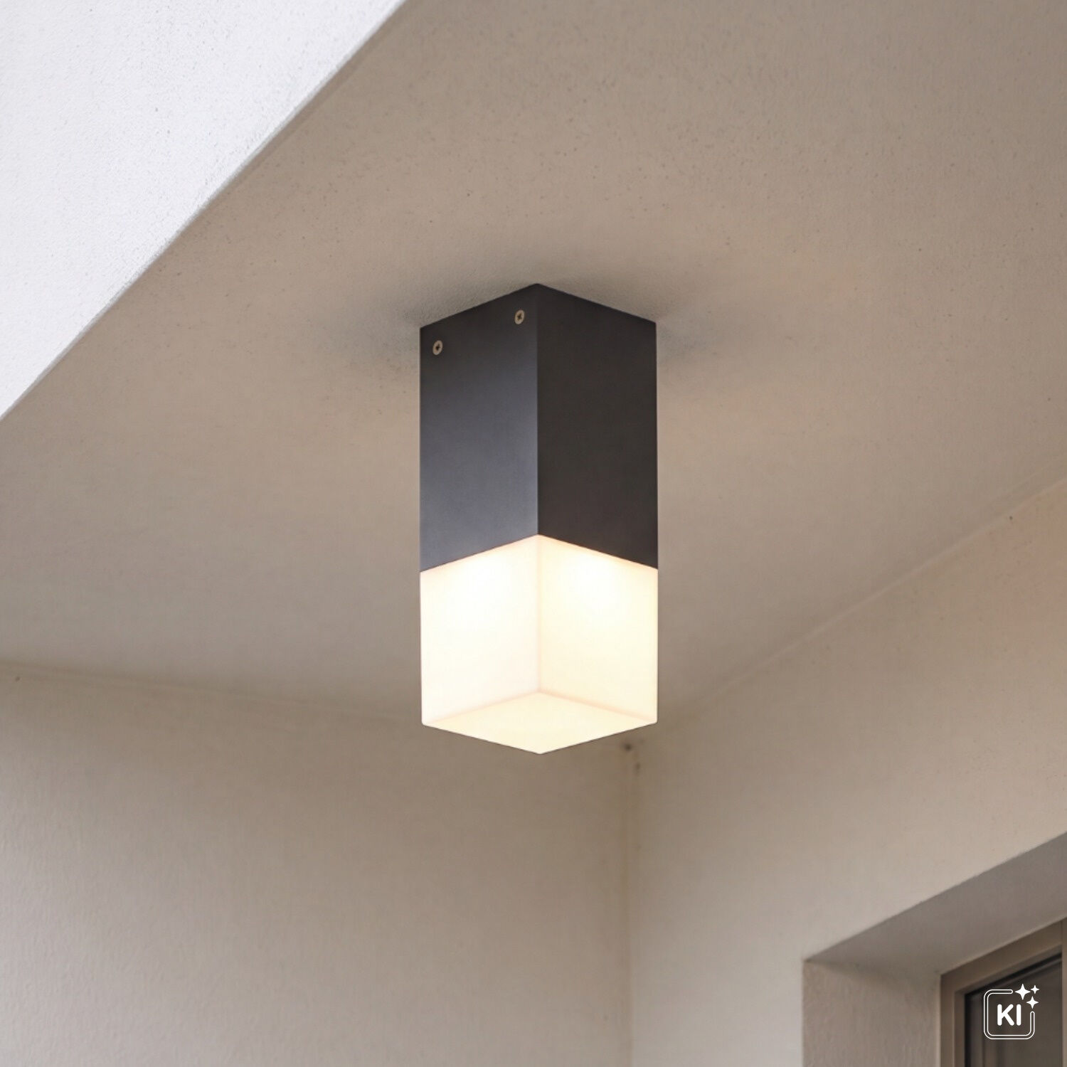 Wandleuchte, Kastenlampe, Außenleuchte, LED-Lampe, Betonoptik