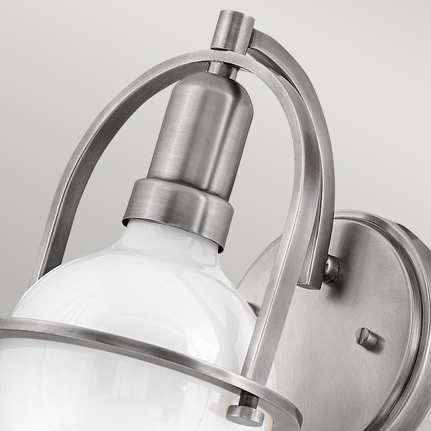 Wandlampe, Metall, Gehäuse, Glaskugel, Wandleuchte