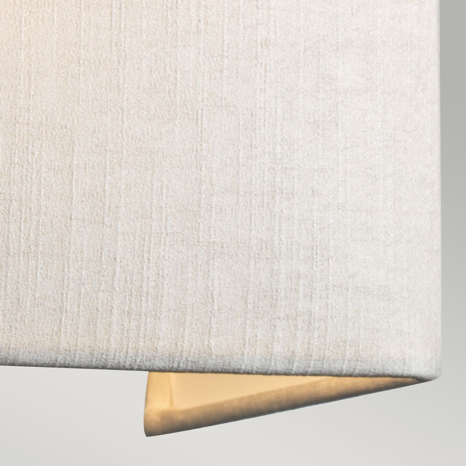 Applique murale carrée tissu Up Down E27 crème chrome